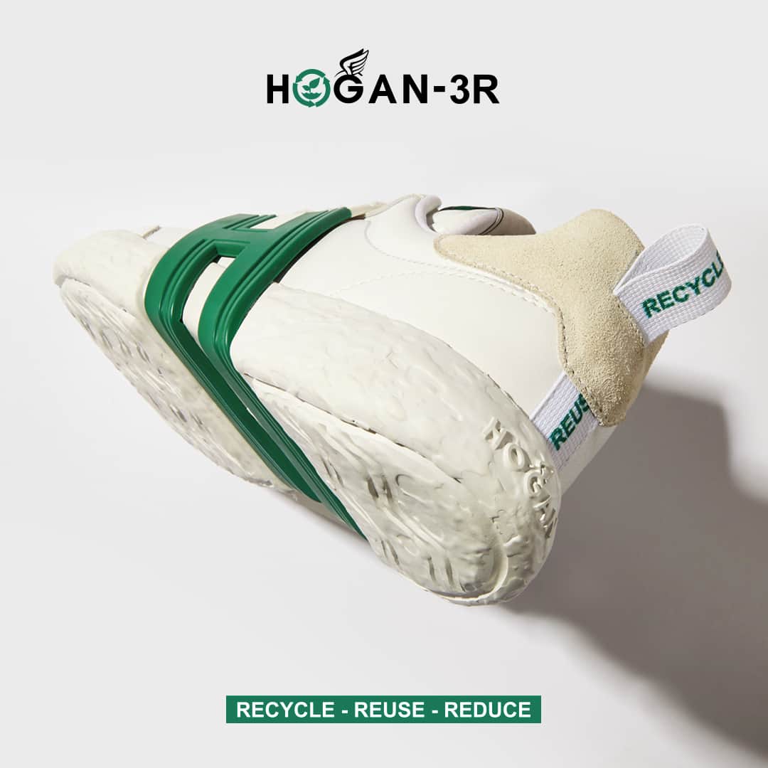 ホーガンのインスタグラム：「Made to last HOGAN-3R #sneakers⁣⁣⁣ ⁣⁣⁣ #Hogan3R Recycle - Reuse - Reduce⁣⁣⁣ Discover more on HOGAN.COM link in bio⁣ #earthday」
