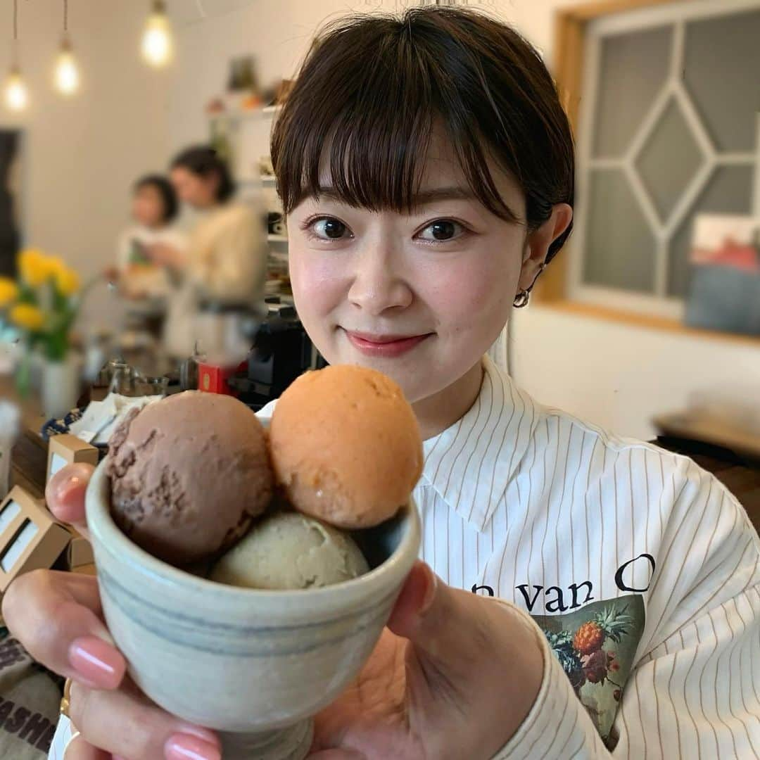 常盤よしこさんのインスタグラム写真 - (常盤よしこInstagram)「山都町のアルボアイスクリーム❤️ ヴィーガンアイスです❤️ 乳製品や卵を使わないのに クリーミーで美味しいー！！  体に優しいアイスです♫ cafeアパルトマンのコーヒーも美味☕️ 一緒にどうぞ❤️  #アルボアイスクリーム#ヴィーガンアイス#乳製品や卵不使用#山都町カフェ#アパルトマン#カフェアパルトマン#とっても素敵なカフェ#熊本アイス#熊本カフェ#てれビタ」4月22日 17時56分 - yoshiko.tokiwa