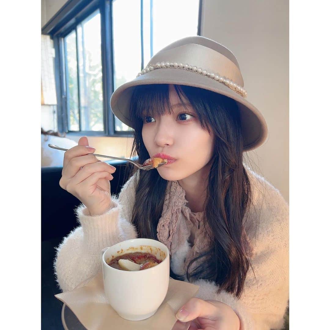 岩田陽菜のインスタグラム：「あっつあつのカップケーキ 食べてます( ´³`)‎🤎」