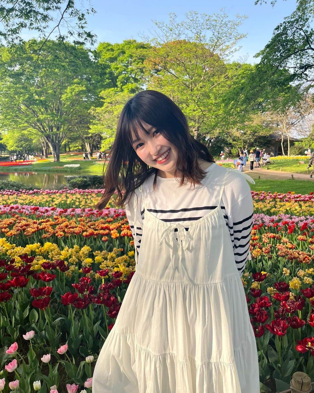 野崎奈菜さんのインスタグラム写真 - (野崎奈菜Instagram)「⁡ お友達が沢山撮ってくれました！ ピクニックしたりめっちゃ楽しかった🧺」4月22日 18時06分 - lunelapin_na7