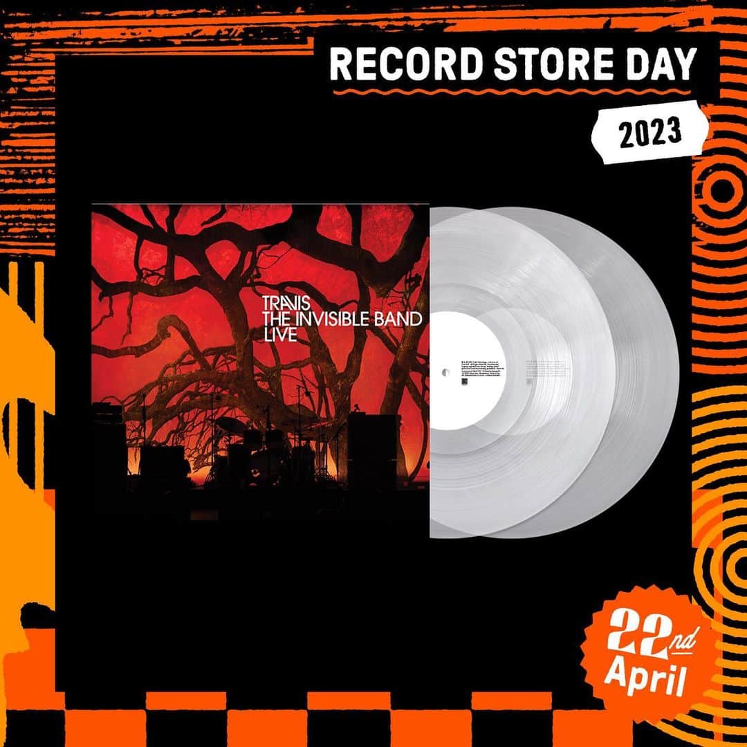 トラヴィスのインスタグラム：「"Happy Record Store Day!! The Invisible Band Live vinyl is out now, available from indie record shops for @recordstoreday 🌟  SO much love to indie record stores who have been supporting us across the world ❤️  Thank you to everyone who managed to grab a copy today, what else was in your RSD haul!?"」