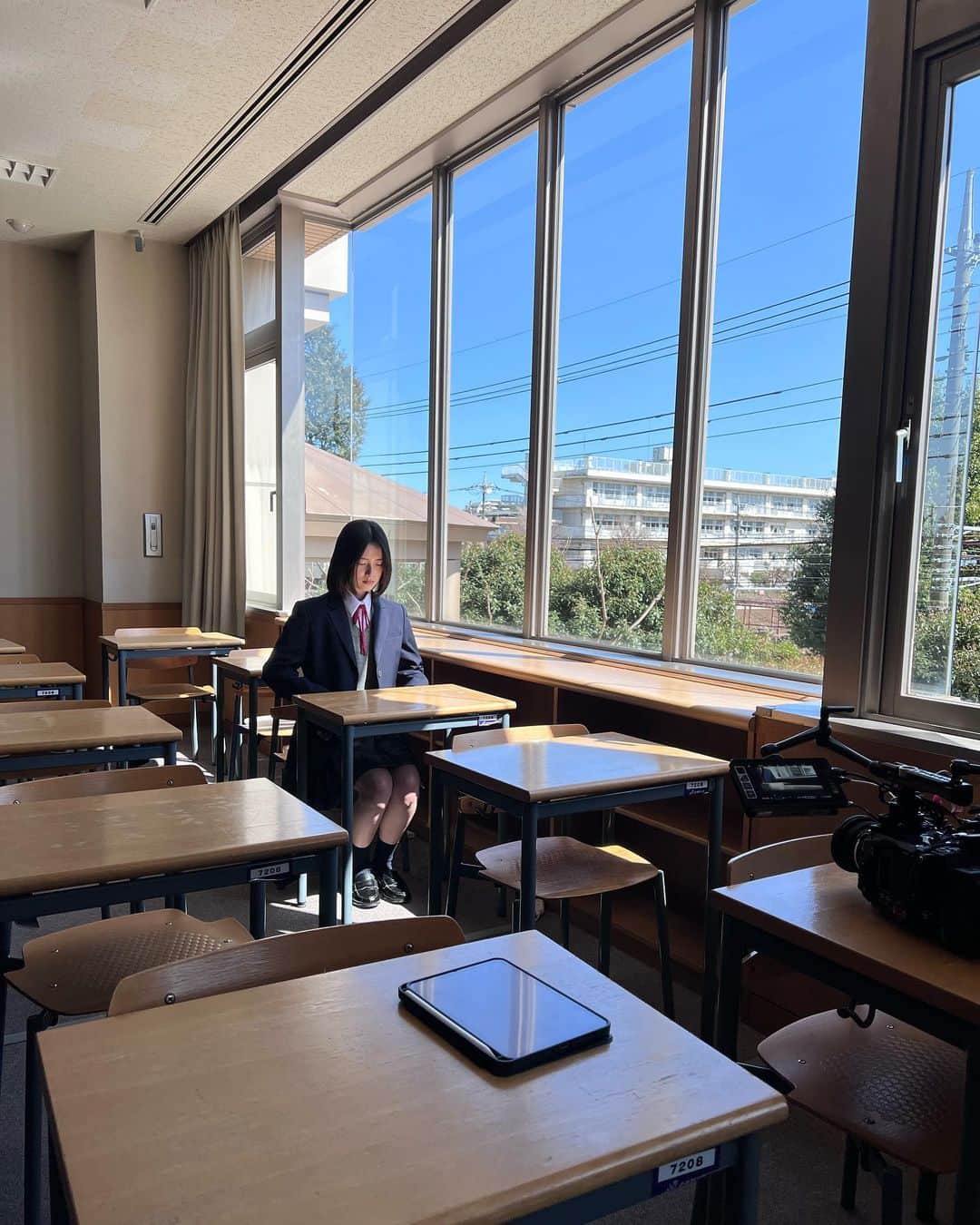 永田凜のインスタグラム：「【お知らせ】  武蔵野大学　ウェルビーイング学部PR広告に出演しております。  YouTubeでも見れますのでぜひチェックして下さい‼︎」