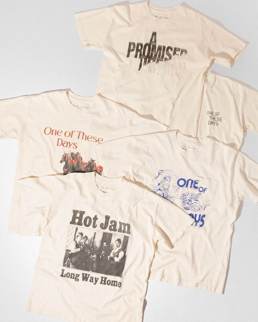 ガーブストアのインスタグラム：「The brainchild of Washington-based artist and filmmaker Matt McCormick, One of These Days returns with a selection of comfy graphic printed sweatshirts and tees that embody classic American Western cowboy aesthetic.」