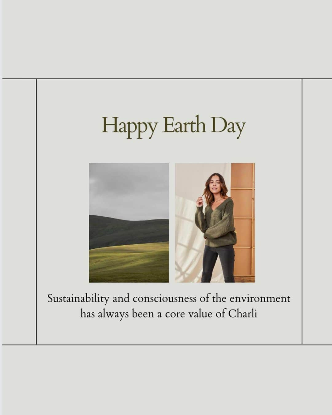 チャーリーさんのインスタグラム写真 - (チャーリーInstagram)「Sustainability and consciousness of the environment has always been a core value of Charli.   We are pledging to work towards complete traceability and ethical consideration as our primary focus. Our aim is to constantly reduce the use of raw materials, energy, water and chemicals by implementing the latest developments and technologies 🌎 #earthday #sustainability」4月22日 19時47分 - charli_london