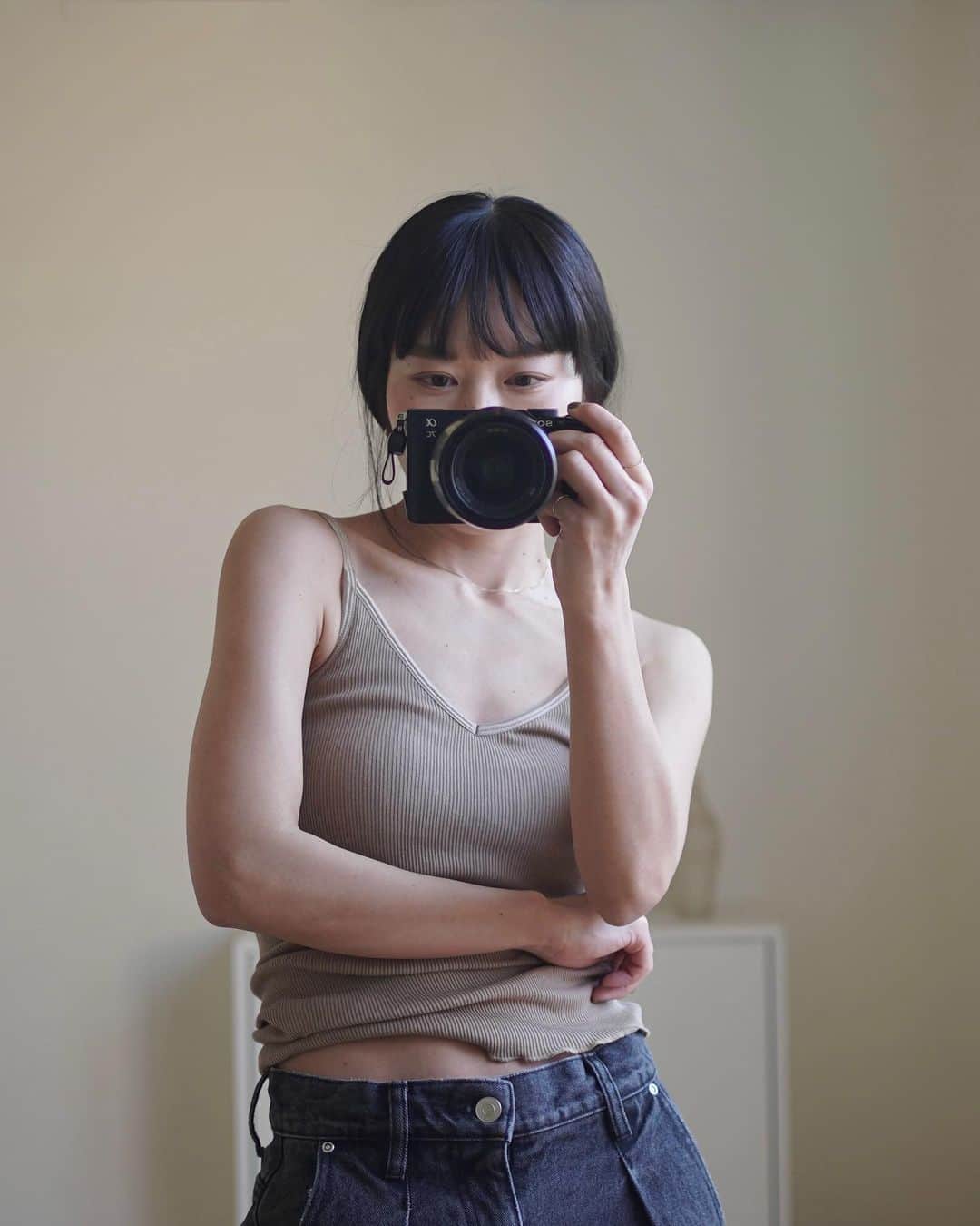 kuroneko_m4さんのインスタグラム写真 - (kuroneko_m4Instagram)「. カップ付きだとインナーを考えなくても良いから楽😌 生地も柔らかくて肌触りもいい♡ . @palm_innerwear  . . . . #palm #palminnerwear #selfe #selfportrait」4月22日 19時58分 - kuroneko_m4