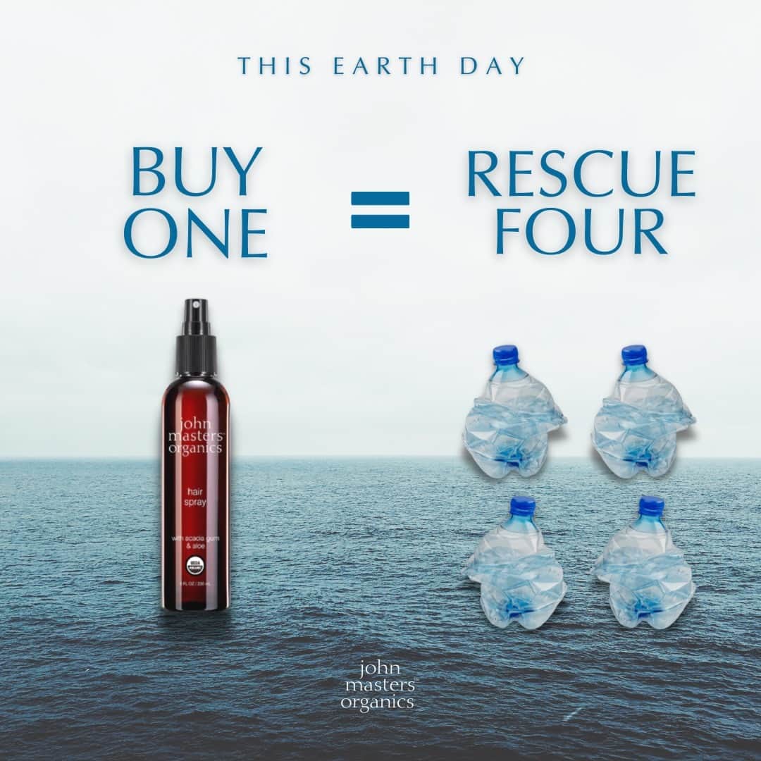 John Masters Organicsのインスタグラム：「Earth Day is a reminder that we should be taking care of our planet in every way possible. Celebrate Earth Day today by making conscious choices every way you can.⁠ ⁠ Today, buy ONE qualifying product from our website, and we'll rescue FOUR ocean-bound plastic bottles through our partnership with @get_greenspark + @plasticbank. ⁠ ⁠ PLUS, take 25% off sitewide through the end of the month with code "EARTH25" at checkout! ⁠ ⁠ Join us on our mission to rescue 100,000 ocean-bound bottles in 2023, and to stop ocean plastic. 🌎️⁠」