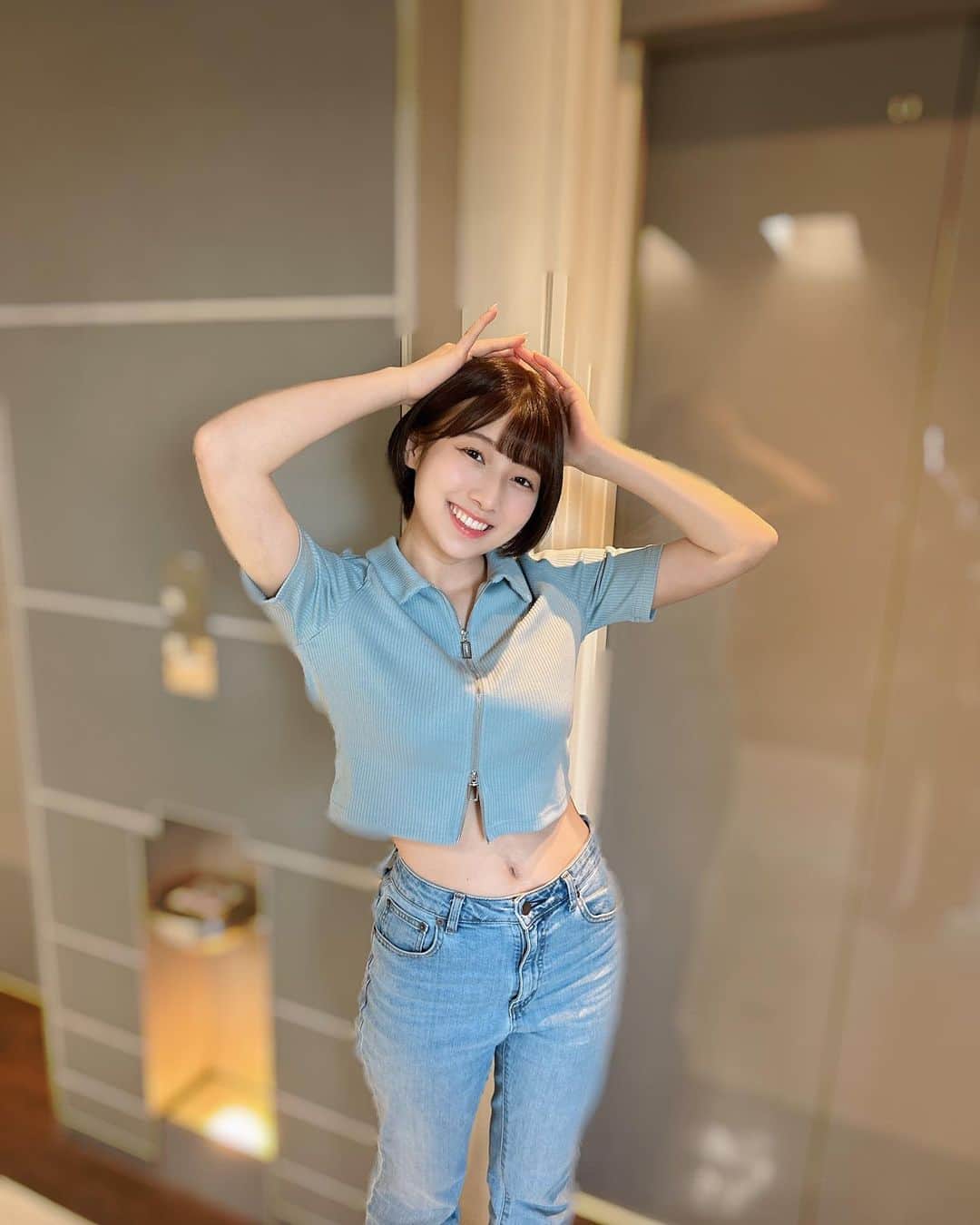 安部若菜のインスタグラム：「オンラインお話し会、ありがとうございました！  上からも下からもジッパー開けれちゃうんです😗  絶妙なバランスが大事です🙆 #shein#shein購入品#プチプラ#プチプラコーデ#gu#夏#夏コーデ#夏服」