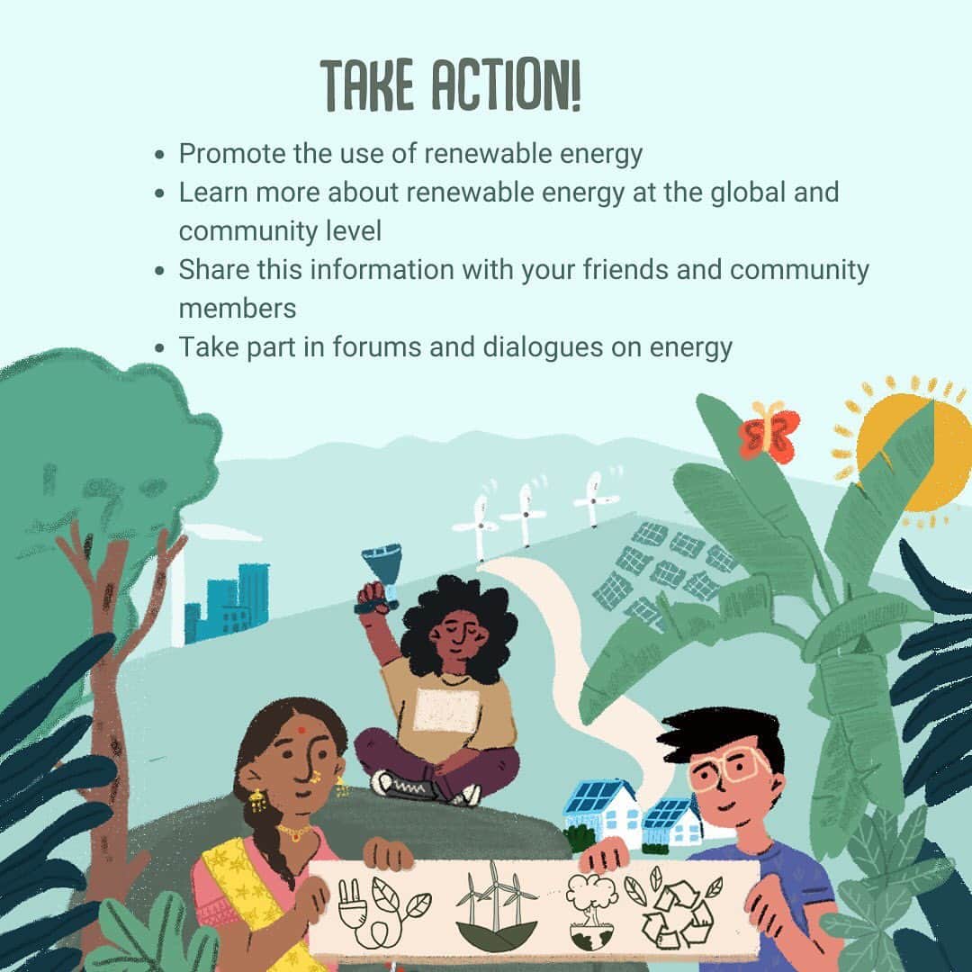 unicefさんのインスタグラム写真 - (unicefInstagram)「The energy we use for our everyday lives is essential - but to address the climate crisis, the world needs to urgently shift from fossil fuels to renewable energy sources.   What does this mean?   This #EarthDay 🌏, check out this guide co-created with young people about renewable energy.  Do you have any tips on saving energy? Tell us in the comments.  . . 🎨 Illustrations by @clintonnjunge & @artless.cauliflower」4月22日 22時09分 - unicef