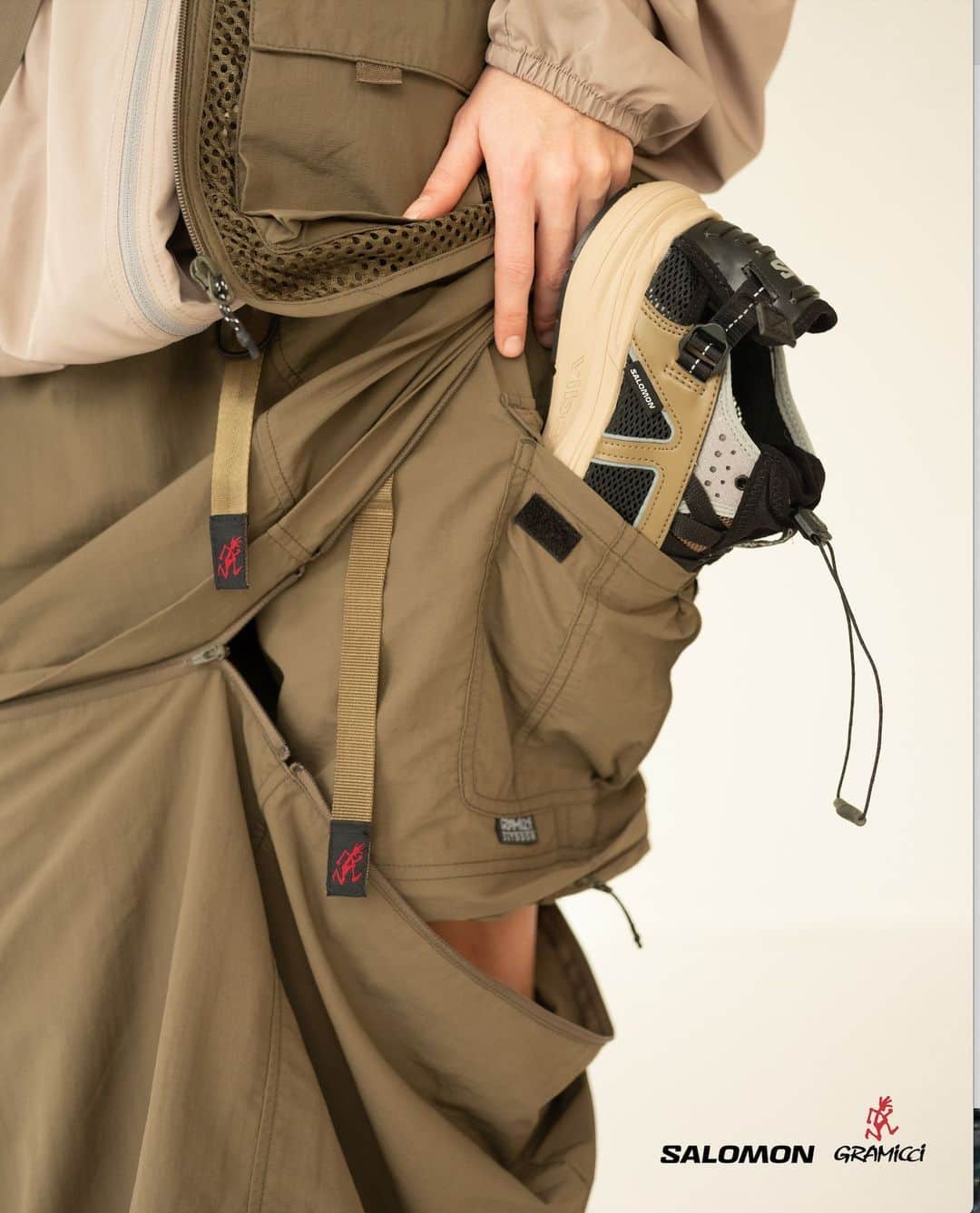 のインスタグラム：「Gramicci & Salomon Special Editorial by @eyecmag ⁠ ⁠ Gramicci & Salomon available now on Gramicci.com, Gramicci.jp and at selected retailers worldwide.⁠」