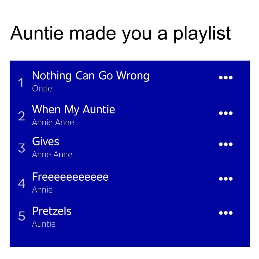 アンティ・アンズのインスタグラム：「Blasting this playlist all day on April 26th... 🎵🥨​」