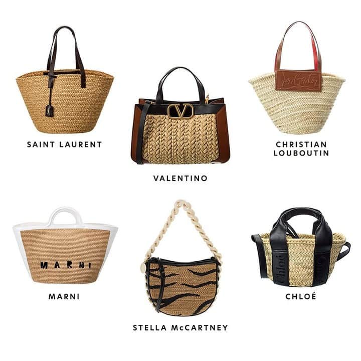 GILTのインスタグラム：「Big spring energy. Tap to shop #SaintLaurent, #Valentino and more woven bags.」