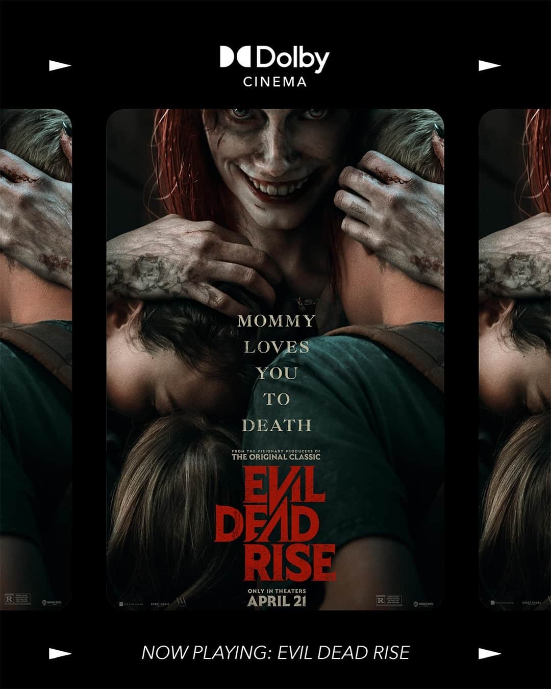 ドルビーラボラトリーズのインスタグラム：「A scary, funny, bloody good time - have you got your tickets to watch Evil Dead Rise at Dolby Cinema today?」
