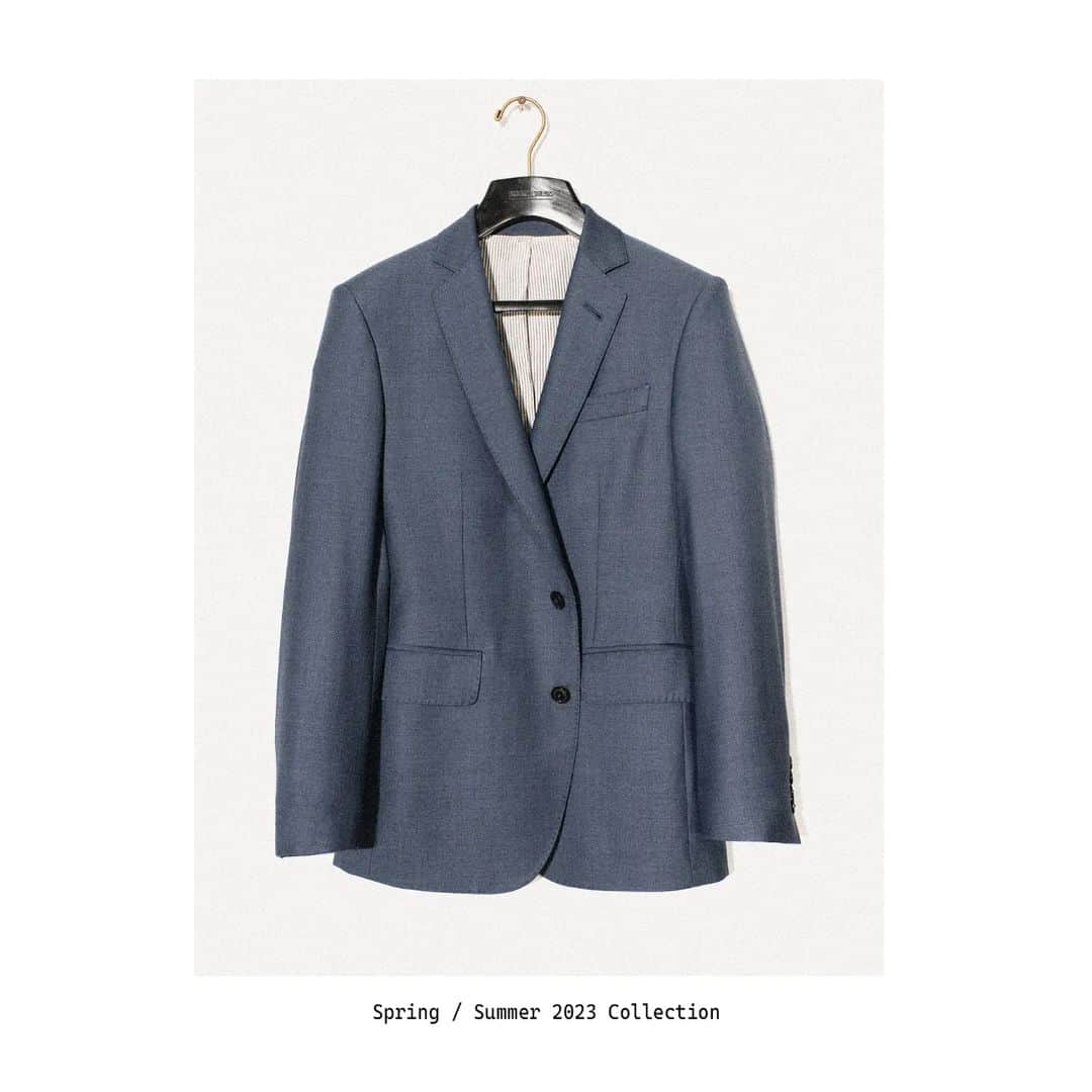 ブルックリン テーラーズさんのインスタグラム写真 - (ブルックリン テーラーズInstagram)「BKT50 Tailored Suit in Haze Blue  Super 130s Wool Sharkskin by @drago_s.p.a」4月23日 3時34分 - brooklyntailors