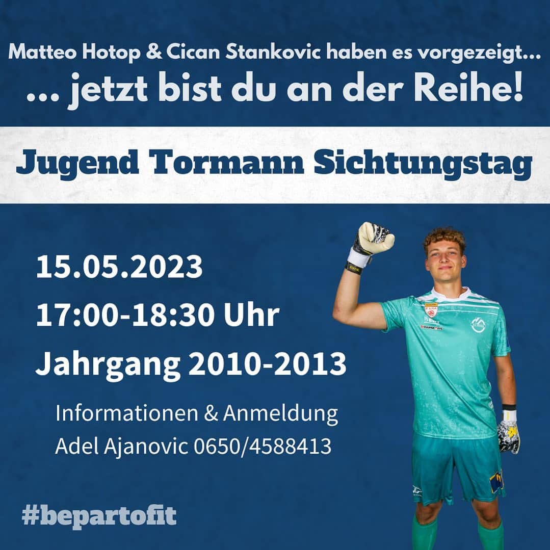 SVホルンのインスタグラム：「1️⃣5️⃣.0️⃣5️⃣.2️⃣0️⃣2️⃣3️⃣ 🧤🫶🏼  #goalkeeper #sichtungstag #aufgehts #kommtvorbei #interesting #svhorn #leidenschaftfussball #matteo #cican #glaubandich #bepartofit」