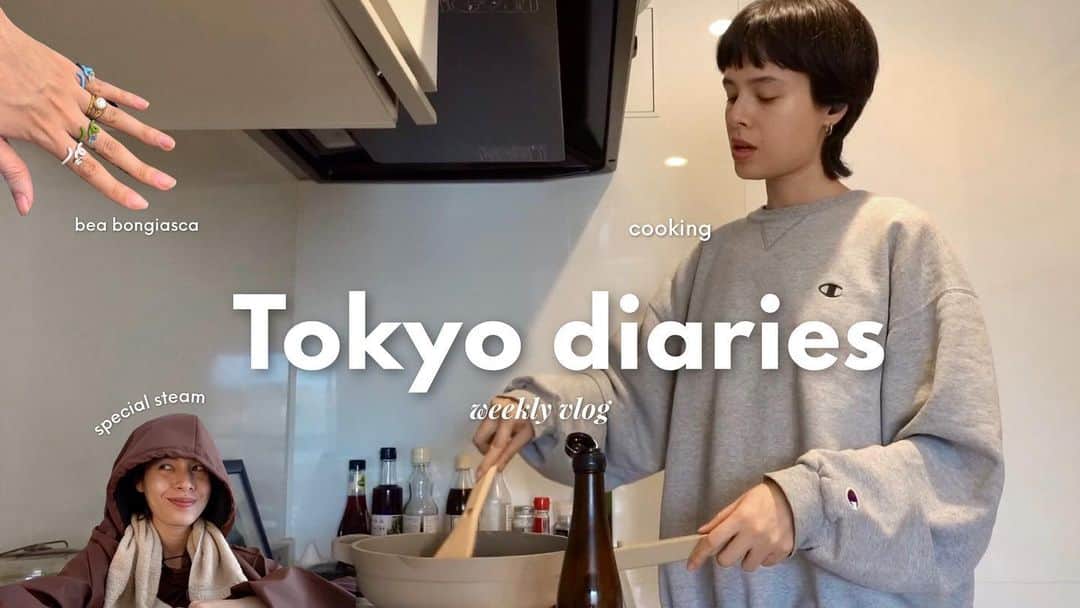 大屋夏南のインスタグラム：「New vlog with English subs is up on my channel 🧖🏼‍♀️Link in my stories 💫 今週はスーパーで買ったもの、簡単レシピ、初めてのよもぎ蒸し、好きなアクセブランドと買ったもの、トレーニングなどなど🦋リンクはストーリーズに😘」