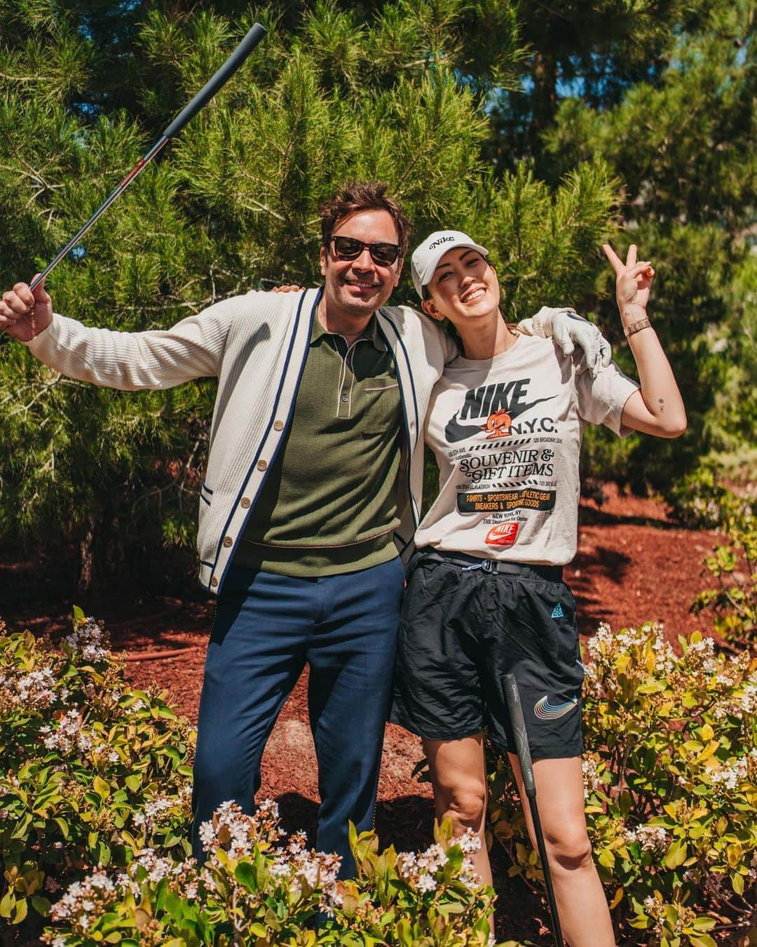 ミシェル・ウィーさんのインスタグラム写真 - (ミシェル・ウィーInstagram)「Today was a good day 🥰 @jimmyfallon @carowozniacki @davidlee @8amgolf  📸: @jeffkmarsh」4月23日 10時39分 - michellewiewest