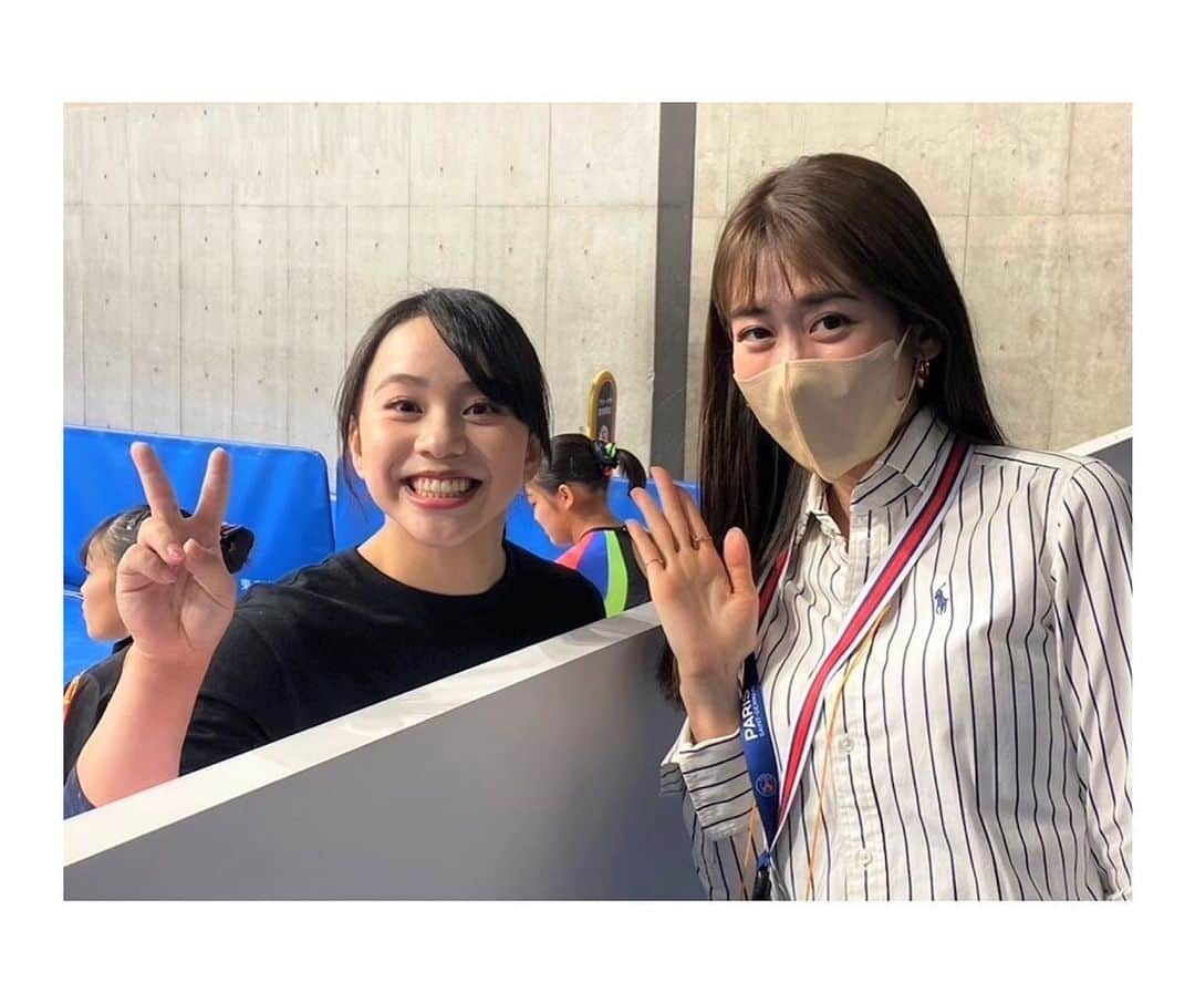 村上茉愛さんのインスタグラム写真 - (村上茉愛Instagram)「4.23  21:50より NHKサンデースポーツ 今日のmy推しコーナーでは 全日本個人総合選手権について放送します！  注目選手にインタビューしてきました！ 不慣れなインタビューですが頑張りました😎  ぜひご覧ください🌸🫶  #サンデースポーツ #my推し #中川アナとパシャリ」4月23日 19時08分 - mai___murakami