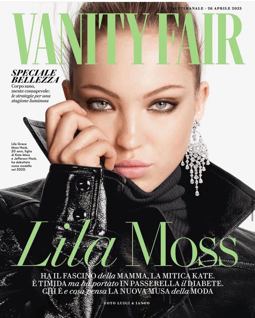 アンナ・デッロ・ルッソのインスタグラム：「Stunning Lila ❤️❤️❤️ @lilamoss for @vanityfairitalia @marchettisimone by 📸 @luigiandiango @luigimurenu styled by me #adr✨ ✨✨@stephane_marais_officiali @stephenbeaver @crivelliofficial @courreges by @nicolas.difelice @mytheresa.com  @andrea_adamo  @andreadamo_official @dsquared2 💕💕💕」