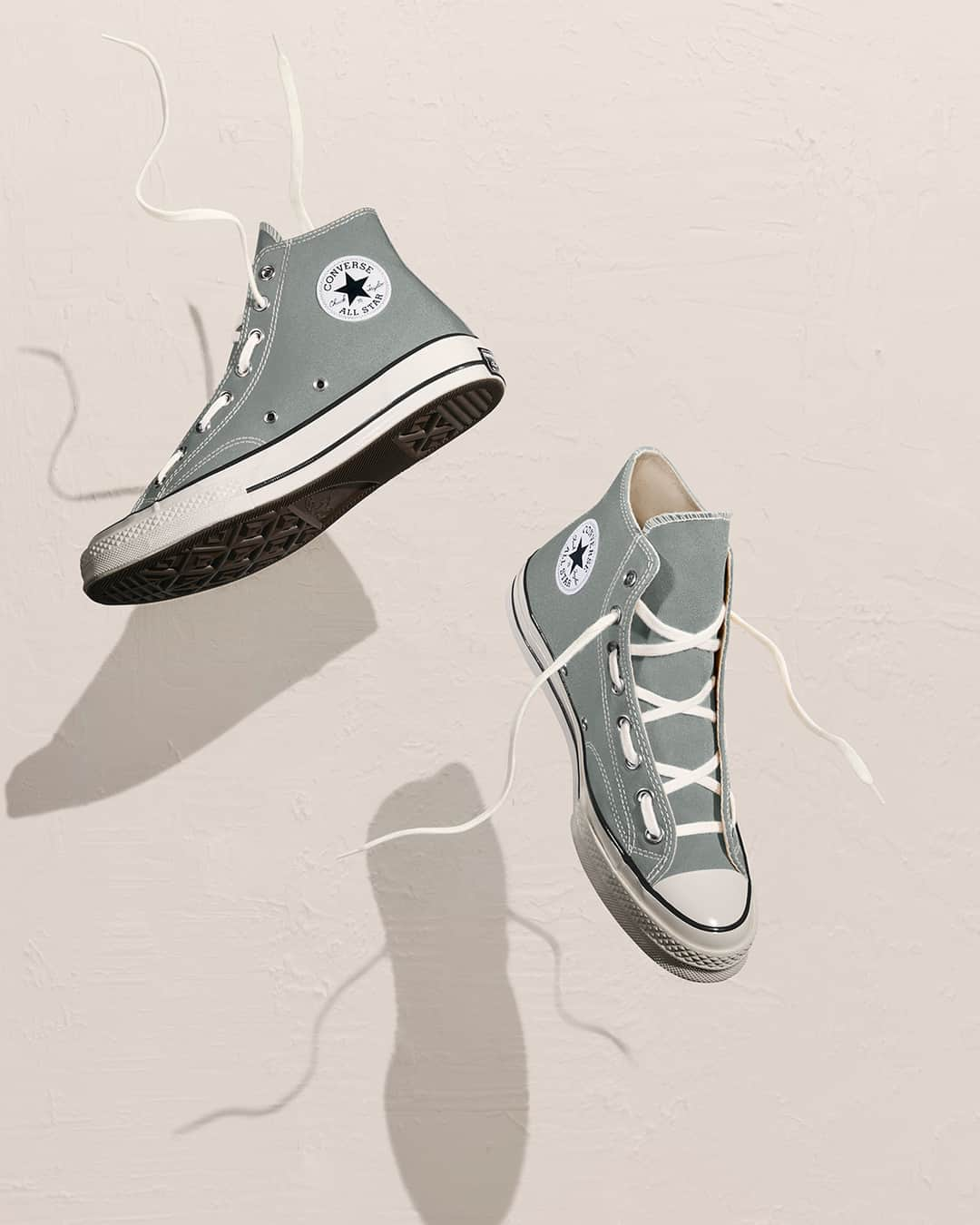 カレンウォーカーのインスタグラム：「The iconic Chuck 70 gets refreshed in a pastel palette. This legacy style brings together archival-inspired details with modern comfort updates for a shoe you'll put on your feet again and again and again.	⠀⠀⠀⠀⠀⠀⠀⠀⠀ ⠀⠀⠀⠀⠀⠀⠀⠀⠀ Discover the Chuck 70 range in store via Playpark by Karen Walker and online.」