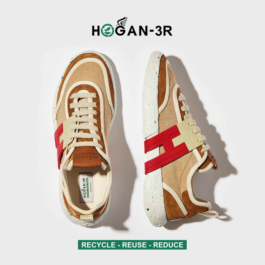 ホーガンのインスタグラム：「Ultralight sole HOGAN-3R #sneakers⁣⁣⁣ ⁣ #Hogan3R Recycle - Reuse - Reduce⁣⁣⁣ Discover more on HOGAN.COM link in bio⁣ #earthday」