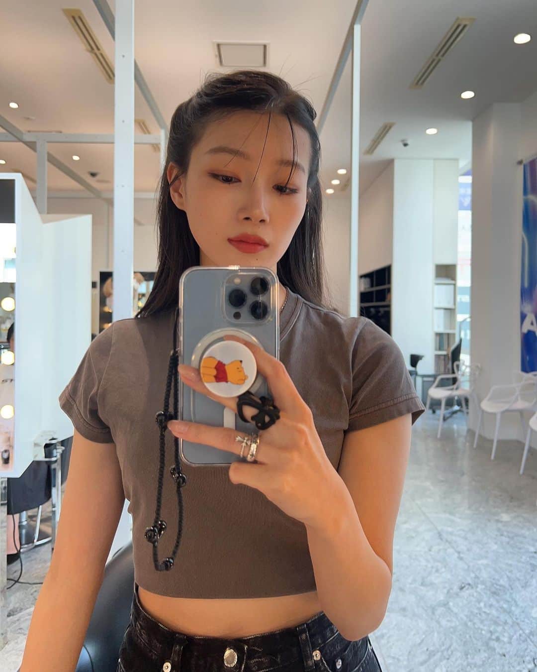 江田友莉亜のインスタグラム：「✂︎ @inomataakiko   今回はセットもしてもらった🐩🩶」
