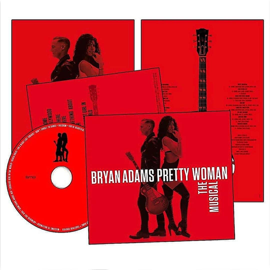 ブライアン・アダムスのインスタグラム：「Pretty Woman (The Musical) is out now to pre-order CD and vinyl! Available now at Amazon and other CD and vinyl outlets! LINK IS IN THE BIO!  Track Listing: 1. Welcome to Hollywood 2. Anywhere But Here 3. Something About Her 4. Luckiest Girl In The World 5. Rodeo Drive 6. On A Night Like Tonight 7. Don’t Forget To Dance 8. Freedom 9. You’re Beautiful 10. This Is Your Life 11. Never Give Up On A Dream 12. You And I 13. I Could Get Used To This 14. You Can’t Go Back 15. Long Way Home 16. Together Forever」
