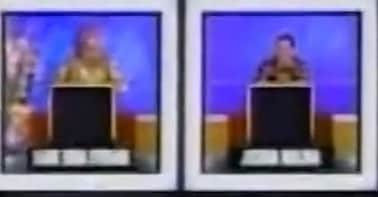 ジョシュア・マリーナのインスタグラム：「You just have to trust that this low-res image is from when I appeared on Hollywood Squares with Dame Edna. She was a frothy delight and she will always be my center square. R.I.P.」