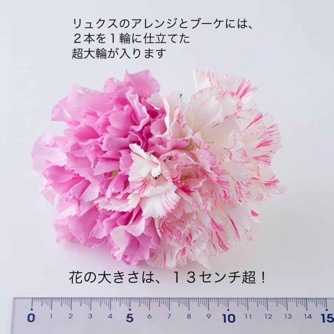 雑誌『花時間』さんのインスタグラム写真 - (雑誌『花時間』Instagram)「母の日のお花は、もう決めましたか？  花時間（@hanajikan_magazine）です。  『花時間』も久しぶりに母の日のフラワーギフトを販売しています。  どんなお花がいいかな？とチームで相談した結果、メインは「レリシア」になりました。  レリシアというカーネーションは知っていますか？  千葉の生産者、鈴木浩仁さんが創り出した特別なカーネーション。  通常のカーネーションよりも、大きく花びらを開き、とても華やかなんです。  その栽培と加工において、特許を取得したお花です。  かわいい雰囲気が好きなお母さま、お花をいけるのが好きなお母さまへ  そして、たくさんのありがとうをお花に託して届けたいあなたへ  花時間の母の日ギフトをご利用いただけますと幸いです💕  それぞれ個数限定ですので、お早めに。  では、お疲れさまでした😊　明日も元気smile😊😊😊で頑張りましょう！ byピーターパン  写真　@satomi.ochiai78   【花時間ニュース】 💜『花時間』から、花の定期便がスタートしました🥰　世界でここだけのバラと旬花が届く嬉しいサービスです💕  💜『花時間2023秋冬』〈春夏秋冬。季節のリース〉大好評発売中！  💜2023年『花時間』カレンダー絶賛発売中！  💜『花と短歌でめぐる 二十四節気 花のこよみ』大好評発売中  すべて @hanajikan_magazine のプロフィールのリンクから飛べます✈️  『花時間』本誌や書籍は全国の書店、ネット書店でも発売中✨  #花時間 #フラワーアレンジ #母の日ギフト  #母の日のプレゼント  #花が好き #花が好きな人と繋がりたい #母の日アレンジ  #母の日フラワーギフト  #花屋さんへ行こう」4月23日 19時25分 - hanajikan_magazine