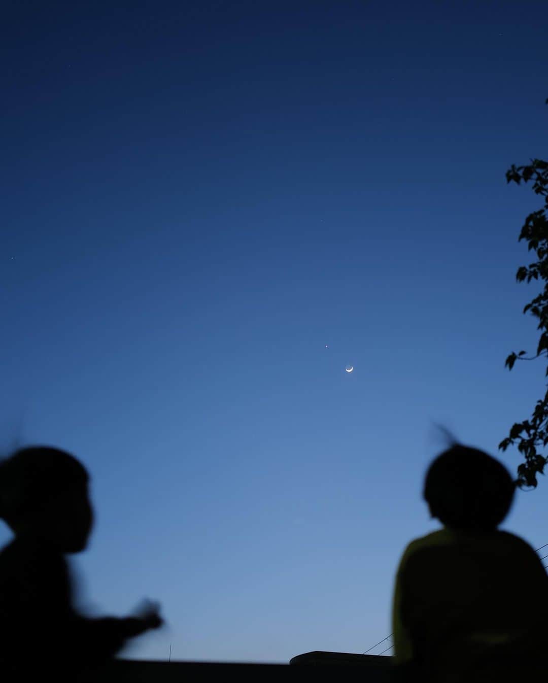 花盛友里さんのインスタグラム写真 - (花盛友里Instagram)「金星と月が近い時って大好きー！」4月23日 20時44分 - yurihanamori