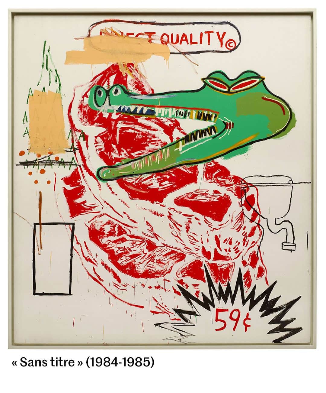 ルモンドさんのインスタグラム写真 - (ルモンドInstagram)「Pendant un peu plus de deux ans et demi, de fin 1983 à septembre 1985, Andy Warhol (1928-1987) et Jean-Michel Basquiat (1960-1988) ont réalisé ensemble plus de 160 œuvres, qui associent peinture et sérigraphie. Etant donné la notoriété immense de l’un et de l’autre, l’épisode est devenu légende, trop souvent agrémentée de petites anecdotes relevant du potin, du ragot ou de la promotion publicitaire.  L’un des mérites de l’exposition qui se tient à la Fondation Louis Vuitton jusqu’au 28 août est que, dans les salles, à l’inverse de ce qu’il en est dans le catalogue, elle ne concède que peu de place à de tels éléments. Sobrement, sans commentaires inutiles, elle montre la moitié de leur production à quatre mains, dont la plupart de leurs grands et très grands formats.  L’accrochage est à peu près chronologique et, en raison des dimensions des toiles, plus aéré qu’il ne l’a souvent été ici. Il s’étend à la quasi-totalité de la Fondation et une visite détaillée exige un peu d’endurance et du temps, plutôt deux heures qu’une, pour jouir des œuvres et se poser quelques questions. - Vous avez lu 11% de cet article.  - Photo 1 : Andy Warhol et Jean-Michel Basquiat, à New York (Etats-Unis), le 10 juillet 1985. MICHAEL HALSBAND 2022  Photo 2 : « 6.99 » (1984) ESTATE OF JEAN-MICHEL BASQUIAT LICENSED BY ARTESTAR, NEW YORK/THE ANDY WARHOL FOUNDATION FOR THE VISUAL ARTS, INC./LICENSED BY ADAGP, PARIS 2023  Photo 3 : « Collaboration No. 19 » (1984-1985) ESTATE OF JEAN-MICHEL BASQUIAT/THE ANDY WARHOL FOUNDATION FOR THE VISUAL ARTS, INC./COURTESY OF ZIDOUN-BOSSUYT GALLERY, LUXEMBOURG/ADAGP  Photo 4 : « Sans titre » (1984-1985) ESTATE OF JEAN-MICHEL BASQUIAT LICENSED BY ARTESTAR, NEW YORK ; THE ANDY WARHOL FOUNDATION FOR THE VISUAL ARTS, INC./LICENSED BY ADAGP, PARIS 2023, COURTESY OF BISCHOFBERGER COLLECTION, MANNEDORF-ZURICH -  #andywarhol  #basquiat #fondationvuitton」4月23日 21時00分 - lemondefr