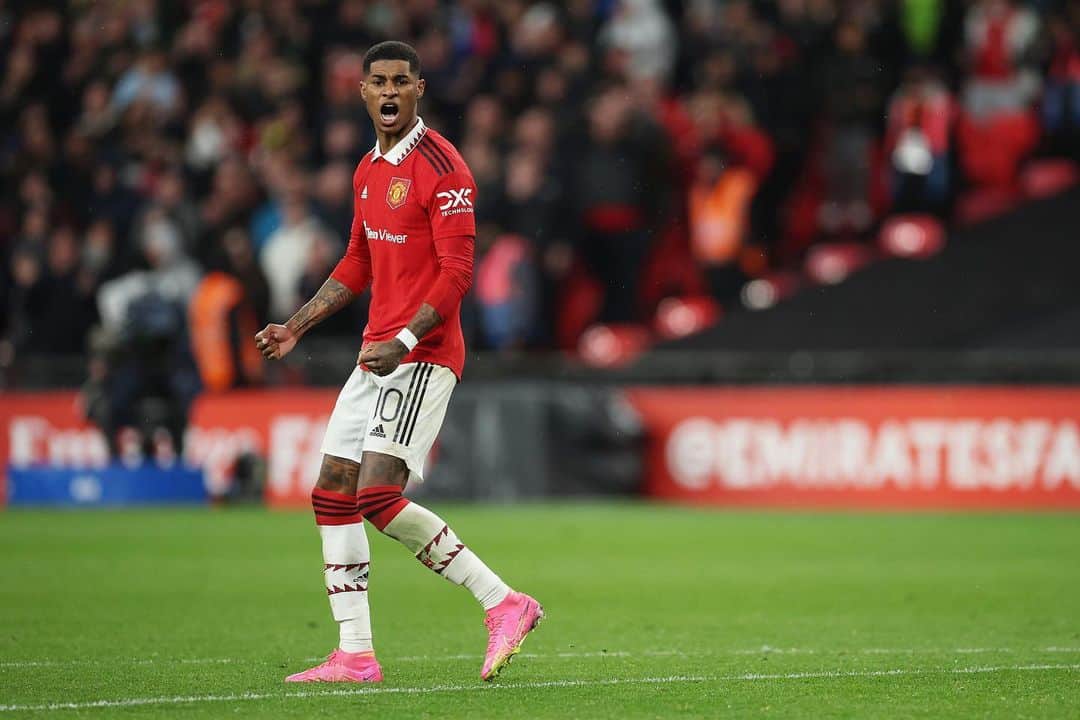 マーカス・ラッシュフォードのインスタグラム：「What a tense game against a very good opponent. Well done to all involved in helping us over the line to reach another final ❤️」