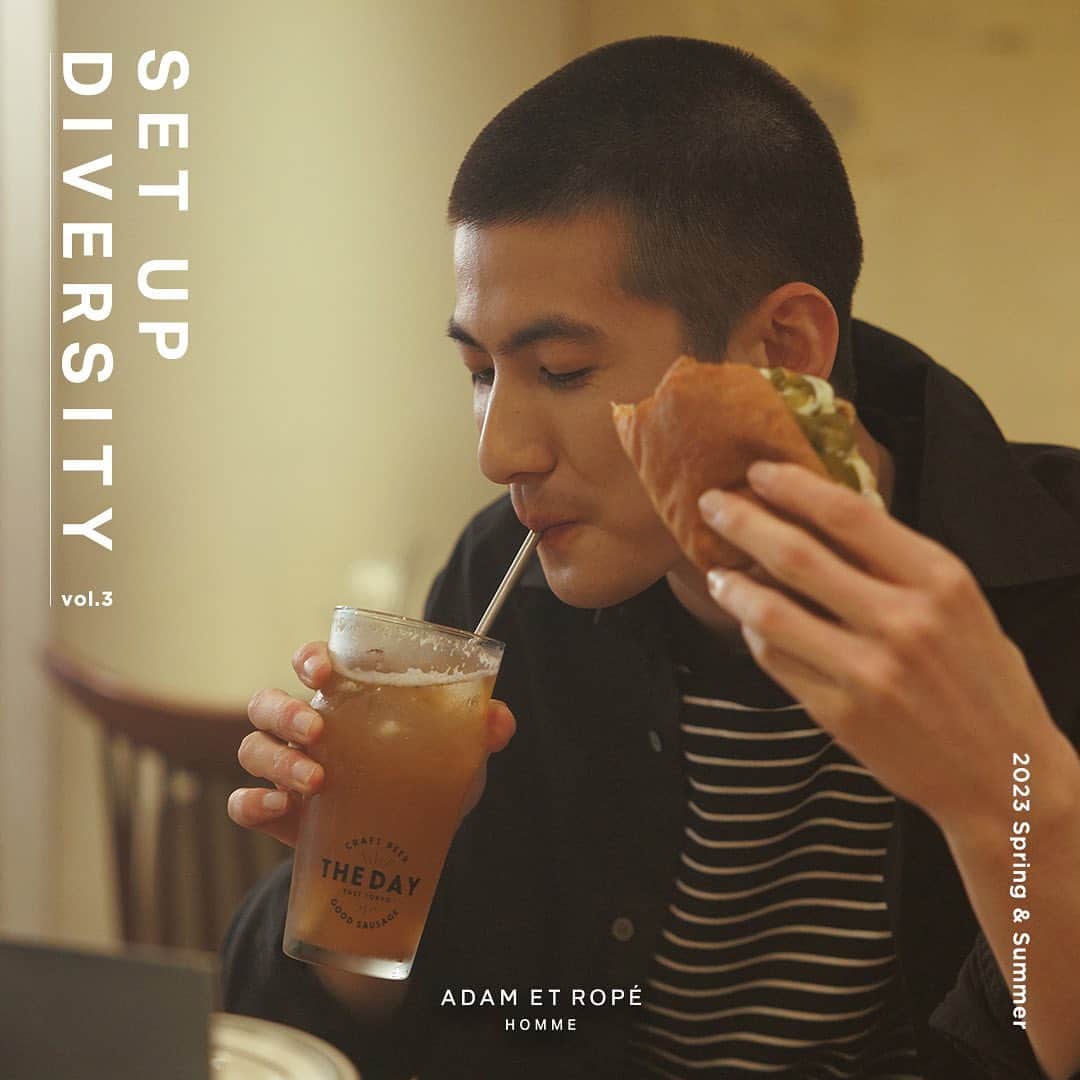 ADAM ET ROPÉさんのインスタグラム写真 - (ADAM ET ROPÉInstagram)「【2023 APRIL HOMME LOOK】 -SET UP DIVERSITY 03-  今欲しいのは上下の対、ではなく着る人の個性とTPOを考えた「多種多様で機能的」なジャケットとパンツ。  ファッション/ビジネス/オケージョンを飛び超える、アダム エ ロぺの新解釈セットアップで新しい一年を始めよう。  ---  MODEL AME(tomorrow tokyo) @_tyouu @tomorrow_tokyo   PHOTOGRAPHER YOSUKE EJIMA  HAIRMAKE CHIHIRO YAMADA @chi_i1026   SPECIAL THANKS Nui.HOSTEL & BAR LOUNGE @nui.hostel_bar_lounge   Frobergue @frobergue   THE DAY east tokyo @theday_easttokyo  ---  @adametrope @jadorejunonline  @adametropehomme #adametrope #adametropehomme#jadorejunonline #2023 #spring #summer #style #setup #diversity」4月23日 23時14分 - adametrope