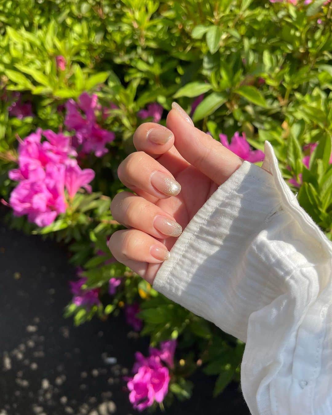 MAOIWATAさんのインスタグラム写真 - (MAOIWATAInstagram)「new 💅 指と爪が綺麗に見えるように ヌーディーカラーにして、 先端マグネット🧲✨ 爪の長さも揃えてもらったの♡  嬉しいいい♡ 久々にしてもらってネイル欲増した✨  #ジェルネイル #マグネットネイル」4月23日 23時22分 - mao_iwata