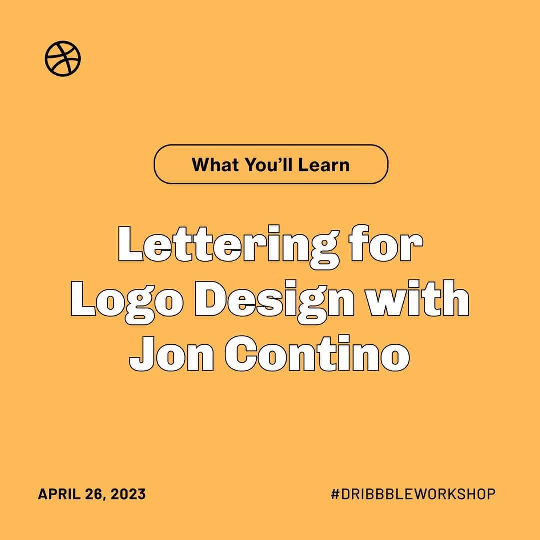 Dribbbleさんのインスタグラム写真 - (DribbbleInstagram)「Last call to register! ✏️ Join Nike, Disney, & Coca-Cola designer @joncontino a full-day interactive #DribbbleWorkshop where you'll learn how to use custom lettering to develop unique logos that last a lifetime.   It's all going down this Wednesday, April 26 - seats are filling up quickly! Tap the link in bio to register now. 🔗」4月24日 1時01分 - dribbble
