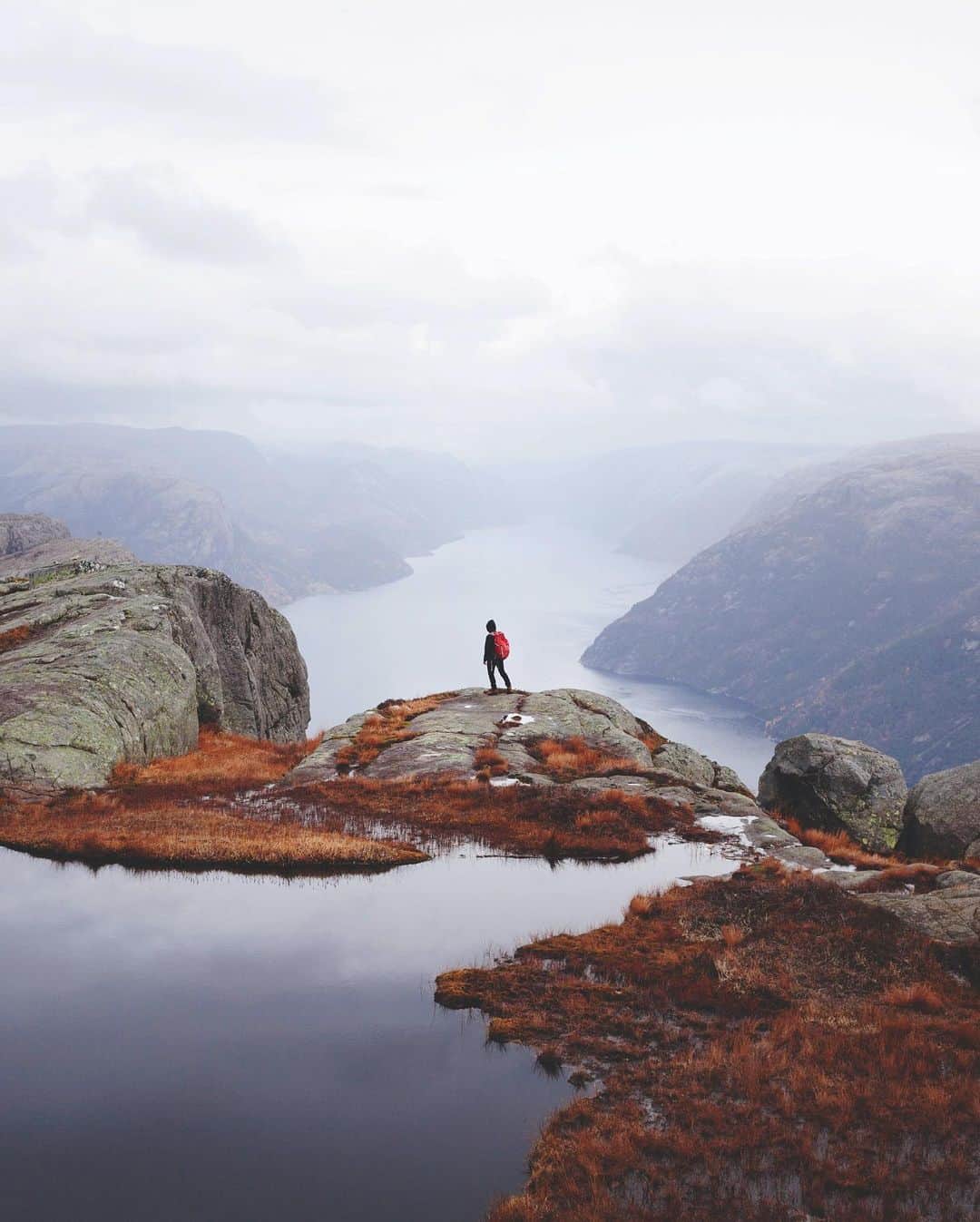 Alex Strohlのインスタグラム：「The fjords of Norway, ten years ago. Who remembers these? I certainly remember this trip halfway through college.. There was a lot of joy making photos without thinking about it too much, just going with the energy. But the more time you spend doing anything, the more time you spend thinking about it, trying to improve it, or adding meaning to it. It’s nice to be reminded that expressing oneself is probably the only thing that matters in a creative field. The rest just comes naturally.」