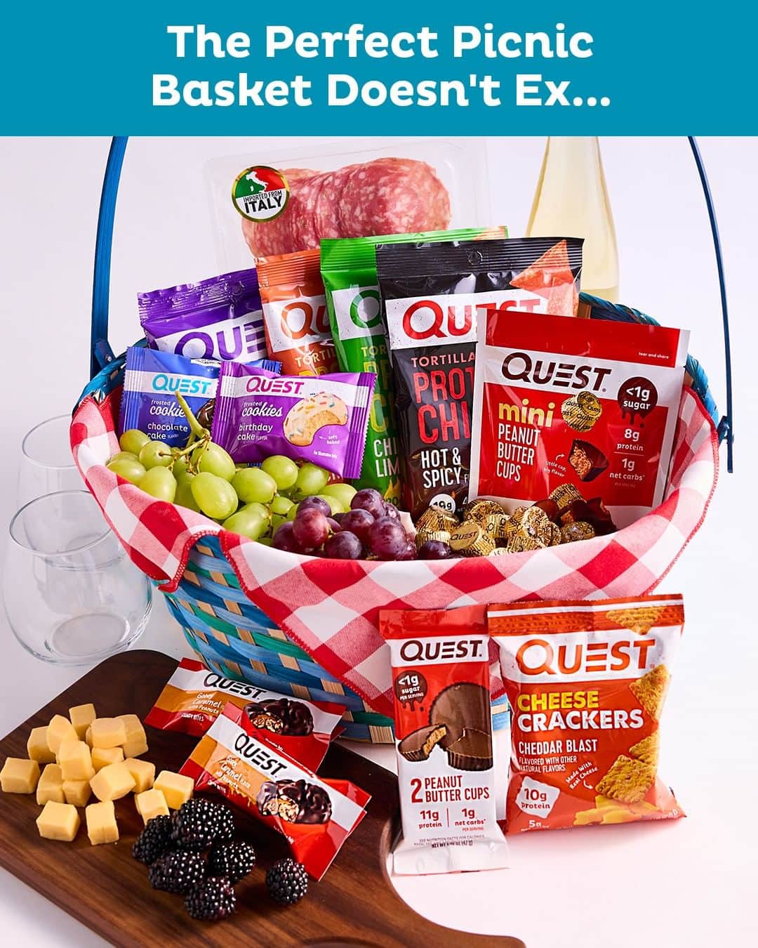 questnutritionさんのインスタグラム写真 - (questnutritionInstagram)「Happy #NationalPicnicDay! 🧺😎 What do you think of this spread!? 🤩 #OnaQuest #QuestNutrition」4月24日 1時47分 - questnutrition