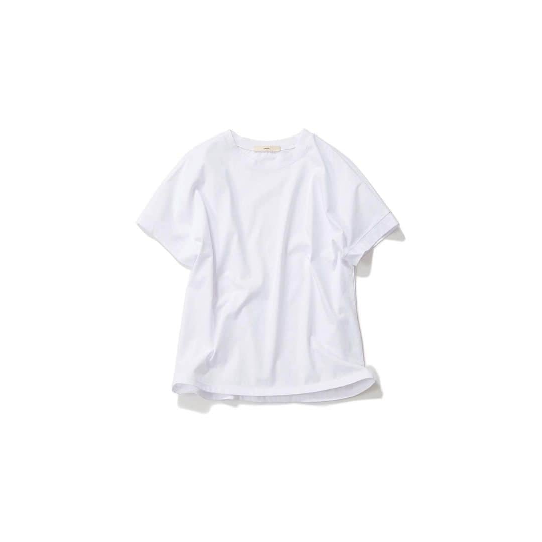 K.KSHOP_officialさんのインスタグラム写真 - (K.KSHOP_officialInstagram)「・ New♦️Arrival・ ・ ◆ DEMAIN ドゥマン　/ドルマンTシャツ（WHITE) ・ サラッとして透けにくいコットン100%素材を使用したドルマンスリーブTシャツ。 身体にフィットし過ぎない程よいゆとりのあるシルエットで体型をひろわず快適な着心地です。 肩から袖にかけては縫い目がないのでスッキリとみえ、二の腕までカバーしてくれる優秀アイテム。 ドルマンなのでシンプルになり過ぎず一枚でも着映えするTシャツです。  ・ #kkcloset #kkshop #菊池京子 #kyokokikuch #coordinate #code #ootd #outfit #kotd #follow #カジュアル #style #スタイル #fashion #ファッション #happy #白t #white #白tシャツ #tシャツ #tshirts #basic #simple」4月24日 12時27分 - k.kshop_official