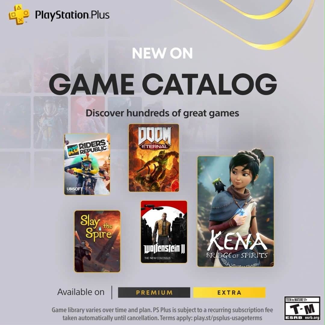 PlayStationのインスタグラム：「Doom Eternal, Slay the Spire, and more hits join the PlayStation Plus Game Catalog this month. Visit PlayStation Blog for the full lineup ➡️」