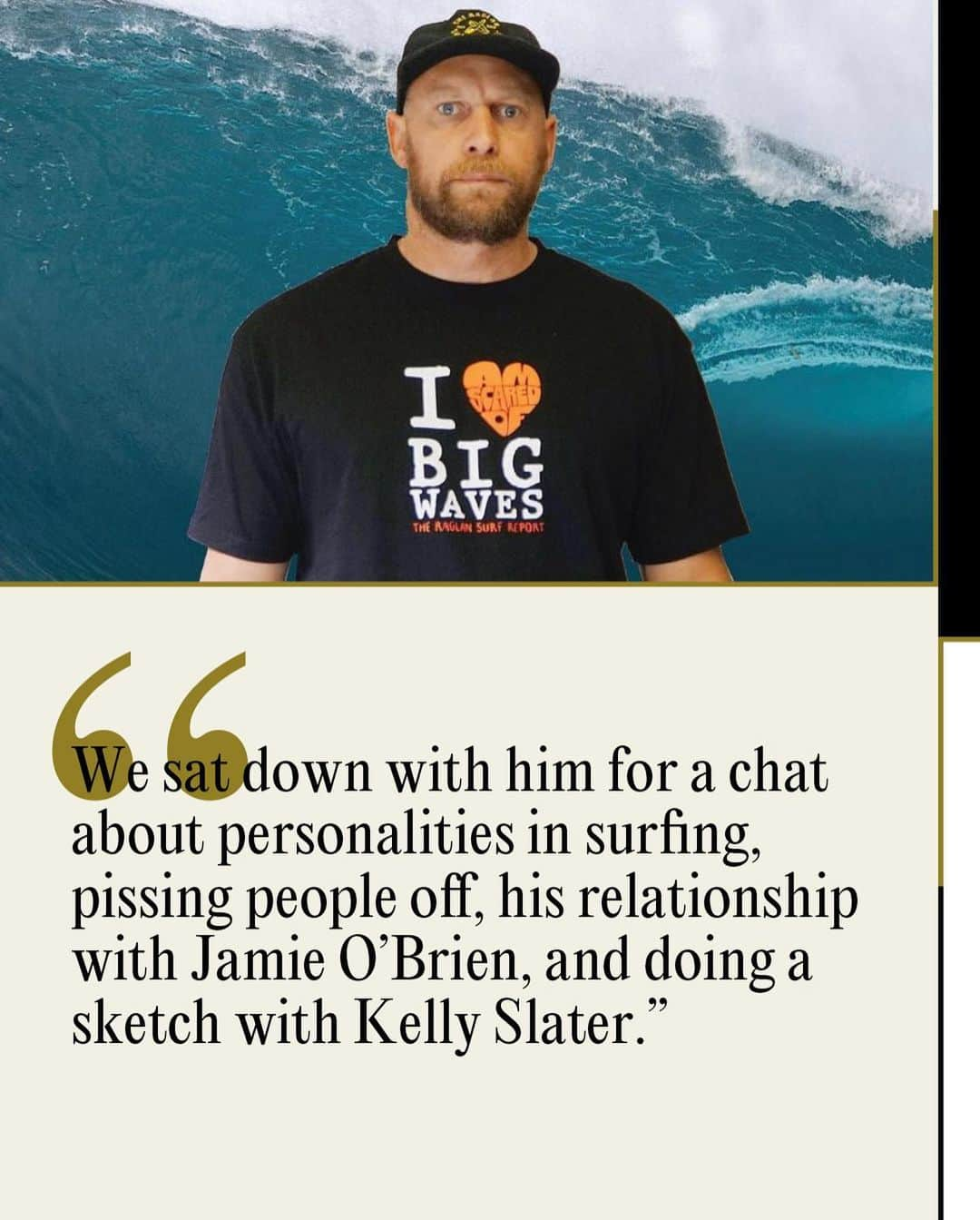 Surf Magazineさんのインスタグラム写真 - (Surf MagazineInstagram)「“People underestimate me — I’m a big dude, but I’m also extremely athletic. I’m not just a regular fat guy on a surfboard.”  Read our conversation with @raglansurfreport, New Zealand’s most lovable sasquatch, at the link in bio.」4月24日 7時26分 - stab