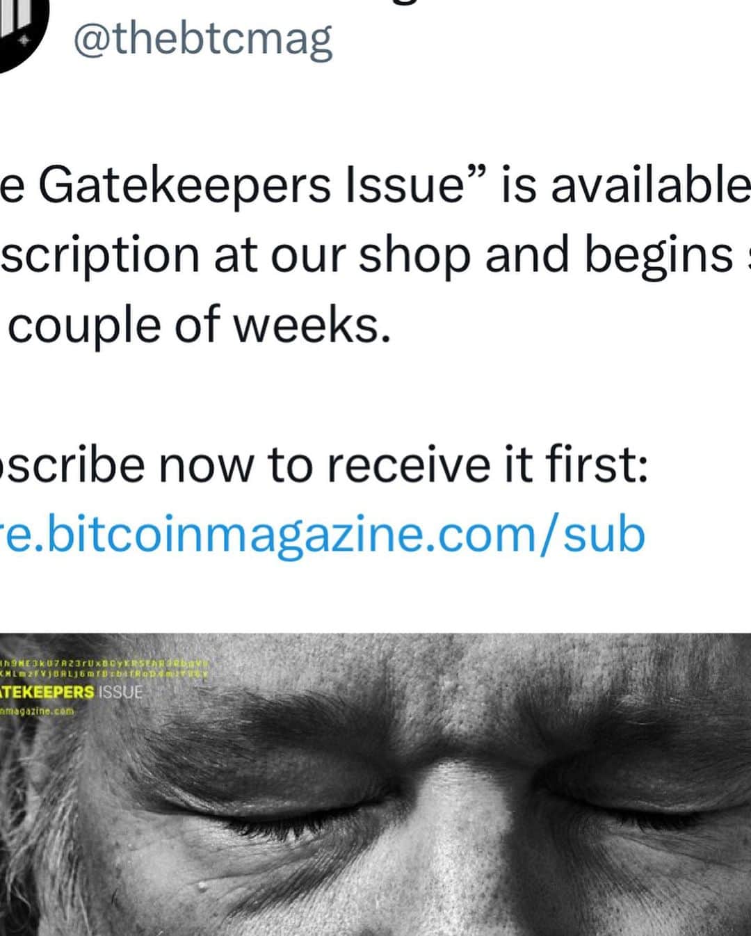WikiLeaksさんのインスタグラム写真 - (WikiLeaksInstagram)「Bitcoin Magazine @bitcoinmagazine inscribes image of WikiLeaks founder Julian Assange on the #Bitcoin  blockchain in a show of support for the publisher, detained in one form or another for over 12 years and facing extradition to the US and a 175 year sentence for publishing @BitcoinMagazine #FreeAssangeNOW」4月24日 8時12分 - wikileaks