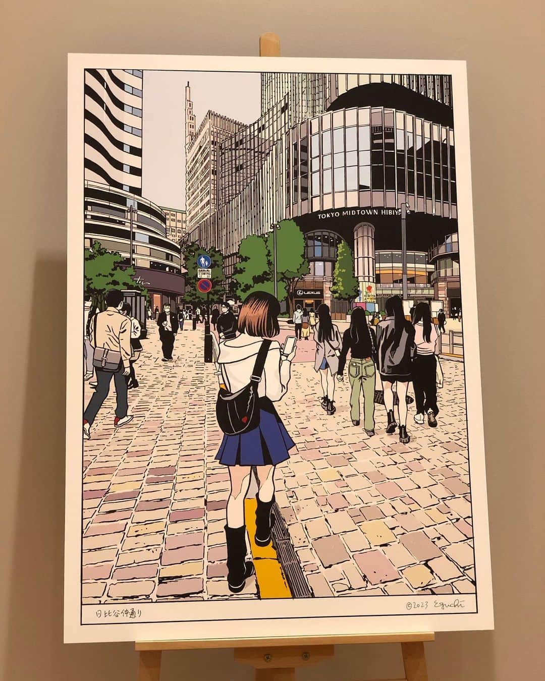 Megu さんのインスタグラム写真 - (Megu Instagram)「江口寿史さんの 「東京彼女」に 行ってきました！！  期間内に行けて 本当によかった！  新作まで見られて ラッキー🥰❣️  色使いや細かい ところまでじっくり 見ることができました！ 江口先生が描いた 沢山の美女達を 拝めて幸せ✨🍀  写真撮影がオッケーと のことで、可愛い彼女達に 混ざって私もこっそり🫡 感激です🥲🥲🥲  （作品に触れぬよう、 距離をとって撮影しております✨）  #江口寿史 先生 #東京彼女  #日比谷ミッドタウン」4月24日 10時37分 - megu_negicco