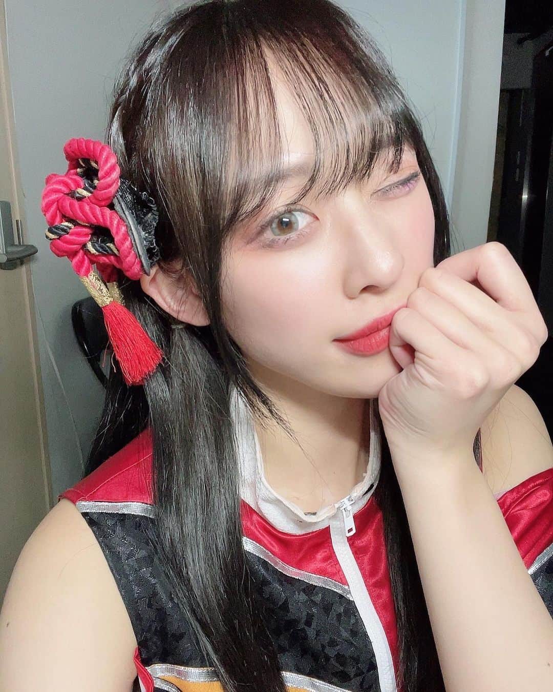 宮島小百合のインスタグラム：「ちょっと前のしゃしーん❤️ えへへ。  #かかかぶぶぶききき#アイドル #衣装#歌舞伎町#zeppshinjuku」
