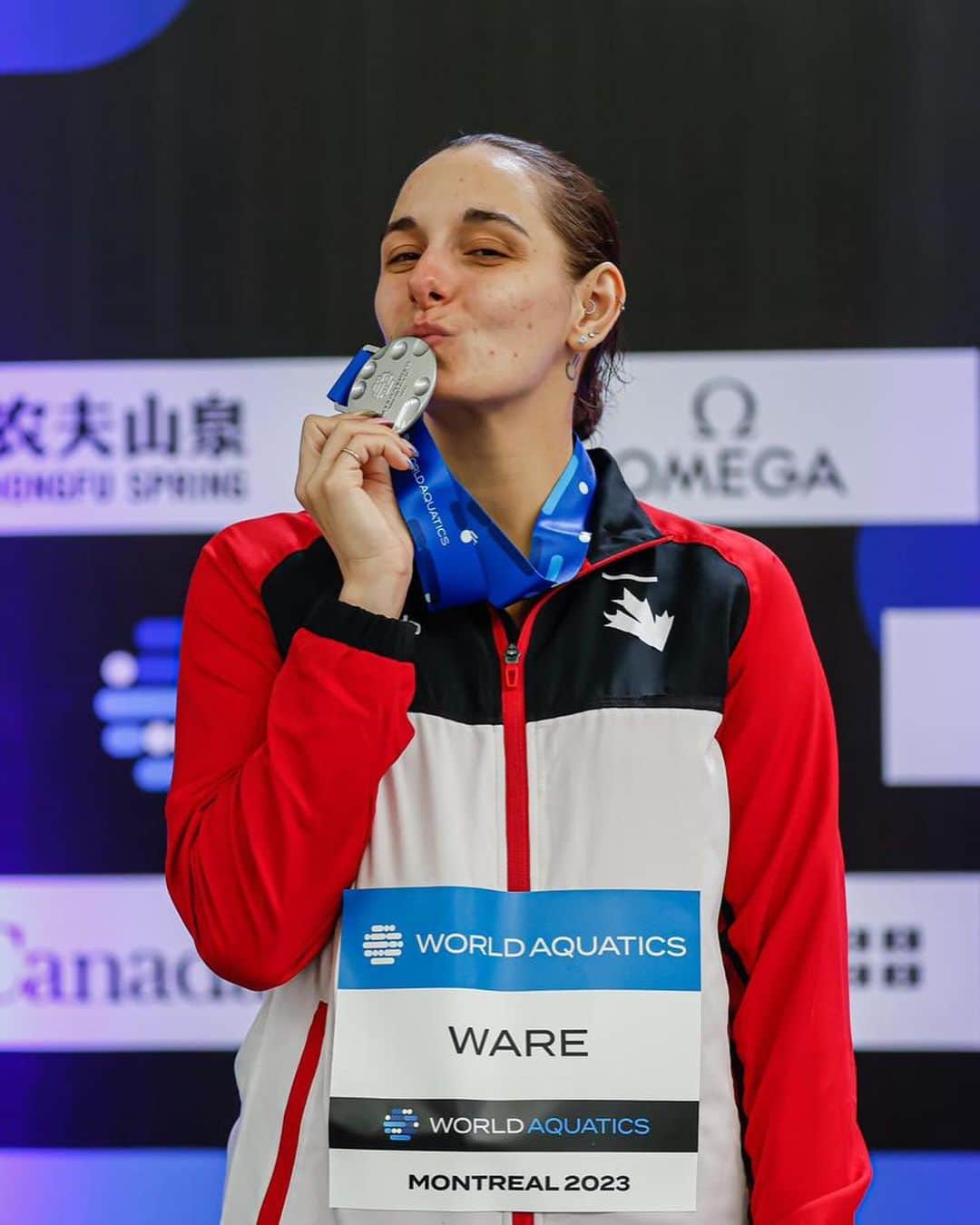 パメラ・ウェアのインスタグラム：「I don’t even know where to begin!   This weekend was 100% my favourite weekend competing ever! Not because of the results I got but because of the way I felt! I FINALLY felt happy again! I FINALLY felt confident again! And I FINALLY had fun diving again!   It’s been such a longggg process to get to this point but I’M BACK and it feels soooo good!!🥰🥰  And a hugeeee THANK YOU to everyone who came out or cheered from a far to support team Canada! You were all AMAZING! Your energy gave us the motivation to get through the weekend!❤️❤️ • #teamcanada #diving #worldaquatics #divingworldcup2023 #divingcanada #teamcanada #speedo」
