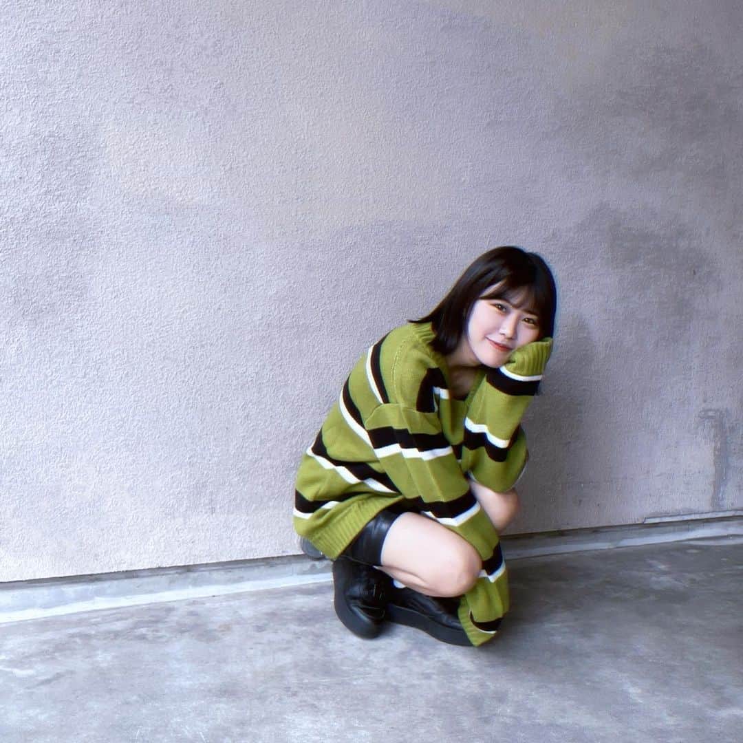 渡辺菜月さんのインスタグラム写真 - (渡辺菜月Instagram)「#なっちゃんスタイル  🎱💚  黒と緑の組み合わせって かわちいよな  #stu48  #渡辺菜月 #fcmm」5月8日 23時17分 - w_natsuki_stu48