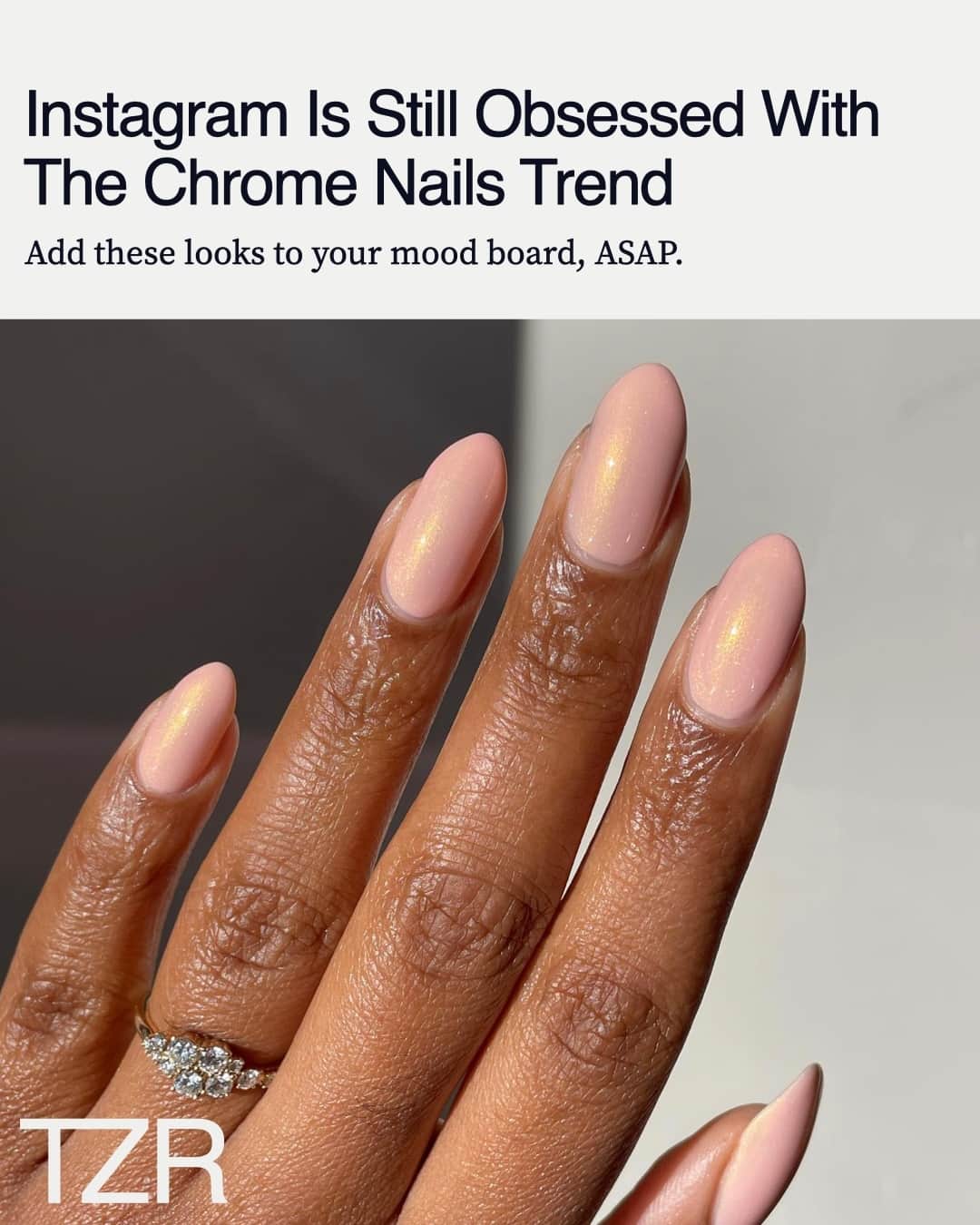 The Zoe Reportさんのインスタグラム写真 - (The Zoe ReportInstagram)「There's no shortage of chrome nail inspiration floating around the internet. Tap the link in our bio to discover the 10 best chrome nail looks to test drive the trend.⁠ ⁠ 📷: @melanated.mani」5月9日 0時48分 - thezoereport