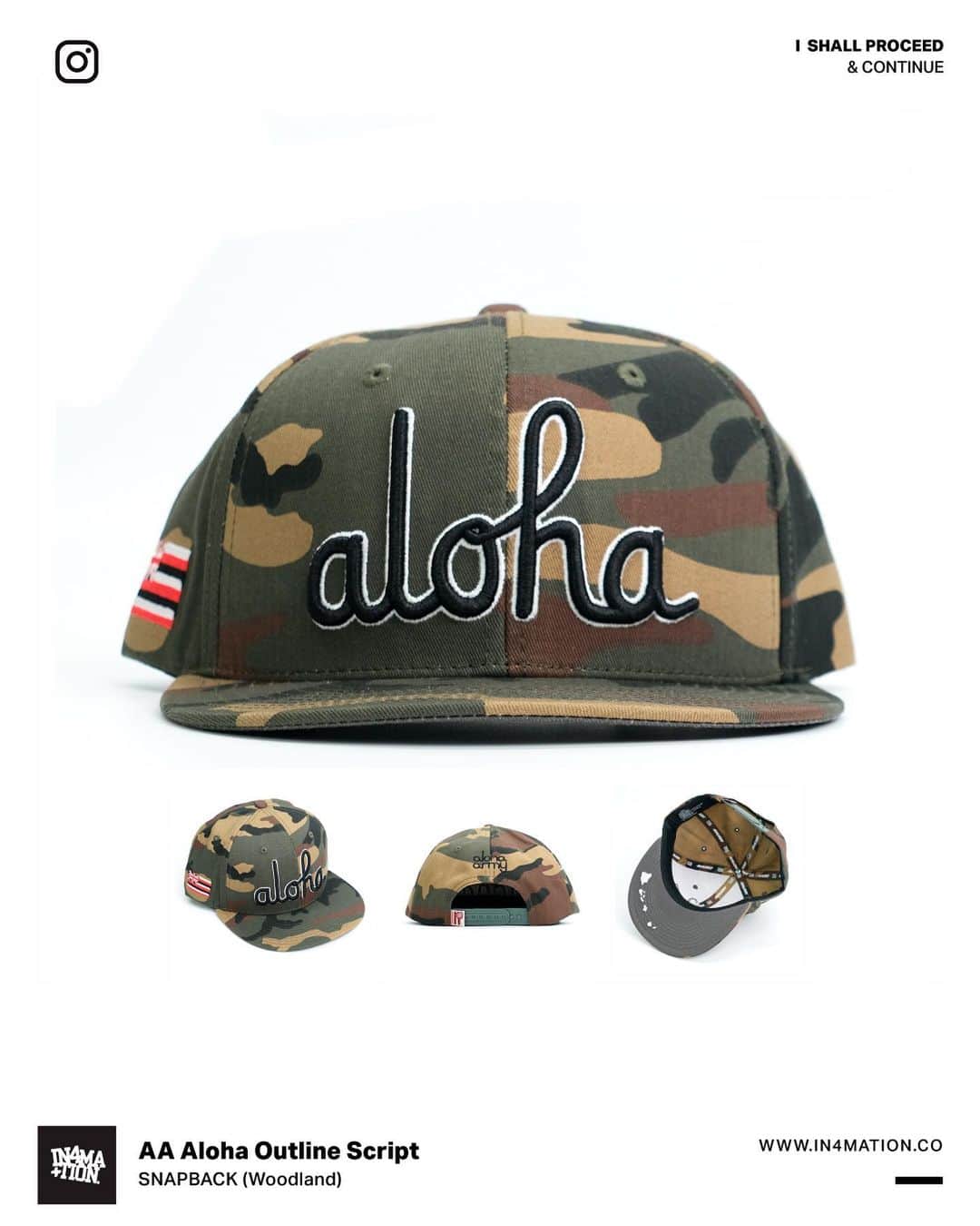 のインスタグラム：「Aloha Outline Snapback   Wednesday May 10th 8AM HST  www.In4mation.co  #hawaiioriginals #hawaii #in4mation #aloha #alohaarmy #slashershi」