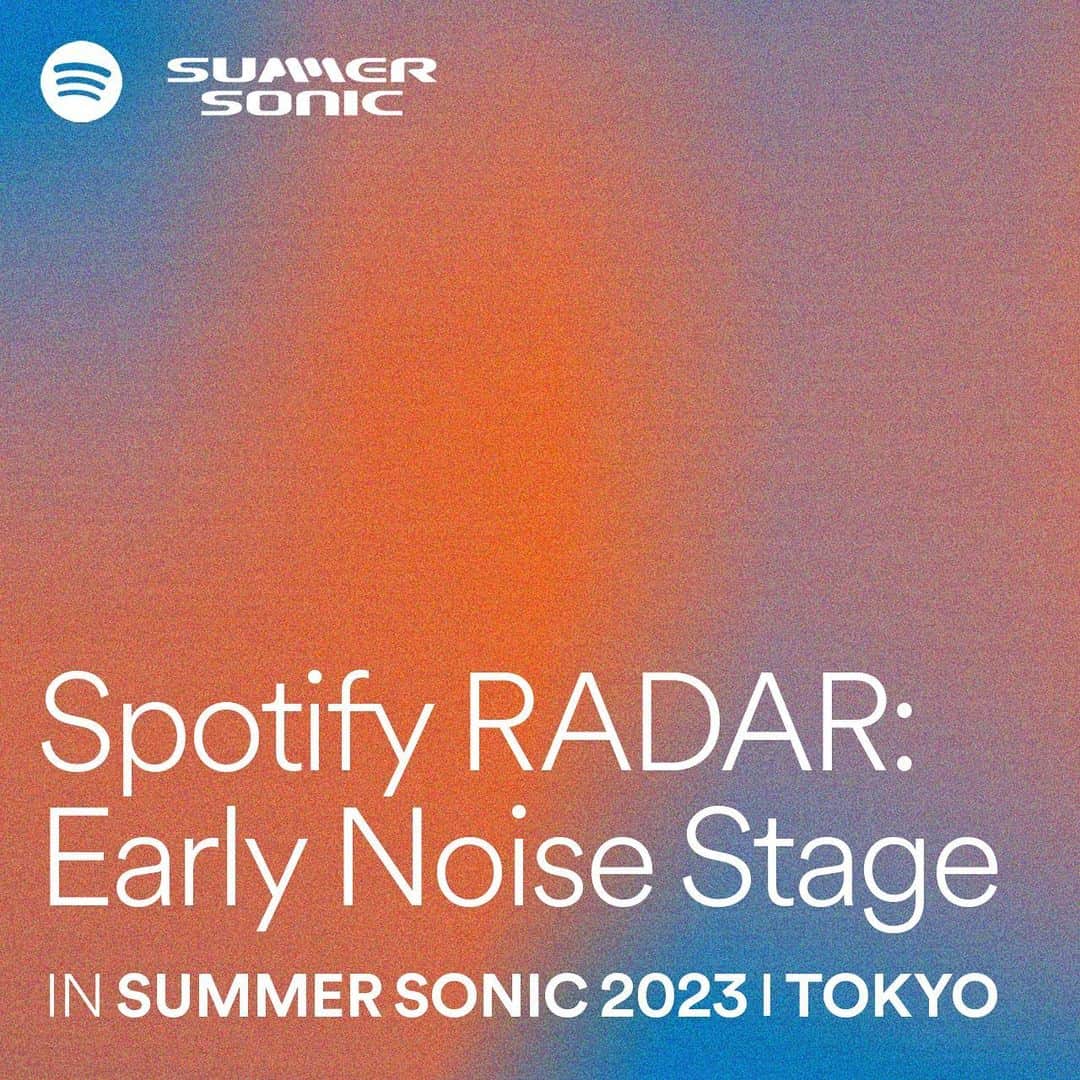 Spotify Japanさんのインスタグラム写真 - (Spotify JapanInstagram)「📢Spotifyとサマソニがお届け  Early Noise選出アーティストや、バイラルヒットで国内外で話題沸騰のアーティストなど、次世代音楽シーンを担う注目の12組が一挙競演「Spotify RADAR: Early Noise Stage」開催決定！  SUMMER SONIC 2023 Spotify RADAR: Early Noise Stage ◾️開催日: 8月19日 (土)、20日 (日) ◾️会場: 幕張メッセ ◾️出演アーティスト (計12組): 8月19日 (土) 春ねむり / chilldspot / yonawo x 鈴木真海子 x Skaai / Daichi Yamamoto / Bialystocks / DURDN 8月20日 (日) 新しい学校のリーダーズ / CHAI / imase / LANA / tonun /ao  @summersonic_official  #SpotifyRADAR #EarlyNoiseStage  #EarlyNoise   @haru_nemuri @chilldspot_official @yonawo.jp @______mmk______ @skaai_theprof @daichibarnett @bialystocks @durdn__ @japan_leaders @chaiofficialjpn @imase11_9 @3pylanabby @tonun_official @ao_official2006」5月9日 12時05分 - spotifyjp