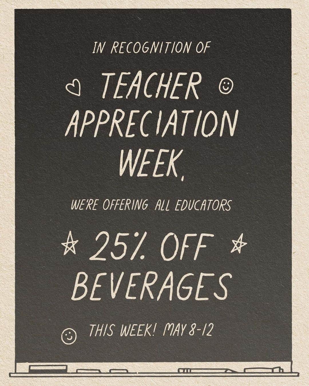 Stumptown Coffee Roastersさんのインスタグラム写真 - (Stumptown Coffee RoastersInstagram)「It’s Teacher Appreciation Week, and we’re celebrating all the amazing educators—past and present—who have had a positive impact on us.  If you’re one of our amazing educators, stop by a Stumptown cafe this week, May 8-12, for 25% off a drink of your choice. (Excludes PDX airport)  ⬇️⬇️⬇️ Tag your favorite educator below ⬇️⬇️⬇️ And thank you, we sure do appreciate you. 📚❤️」5月9日 4時29分 - stumptowncoffee