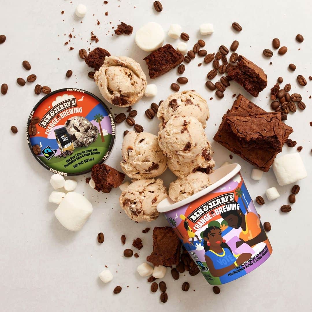 Ben & Jerry'sさんのインスタグラム写真 - (Ben & Jerry'sInstagram)「📣 LAST CHANCE! 📣 Grab Limited Batch Change is Brewing ice cream while it lasts! Find pints near you at the link in our bio.  ☕️ We had a blast collaborating with @blkandbold coffee to make this flavor. Co-founders Pernell and Rod visited us to say goodbye and share a final scoop (although who knows what opportunities will churn up in the future?).」4月24日 23時01分 - benandjerrys