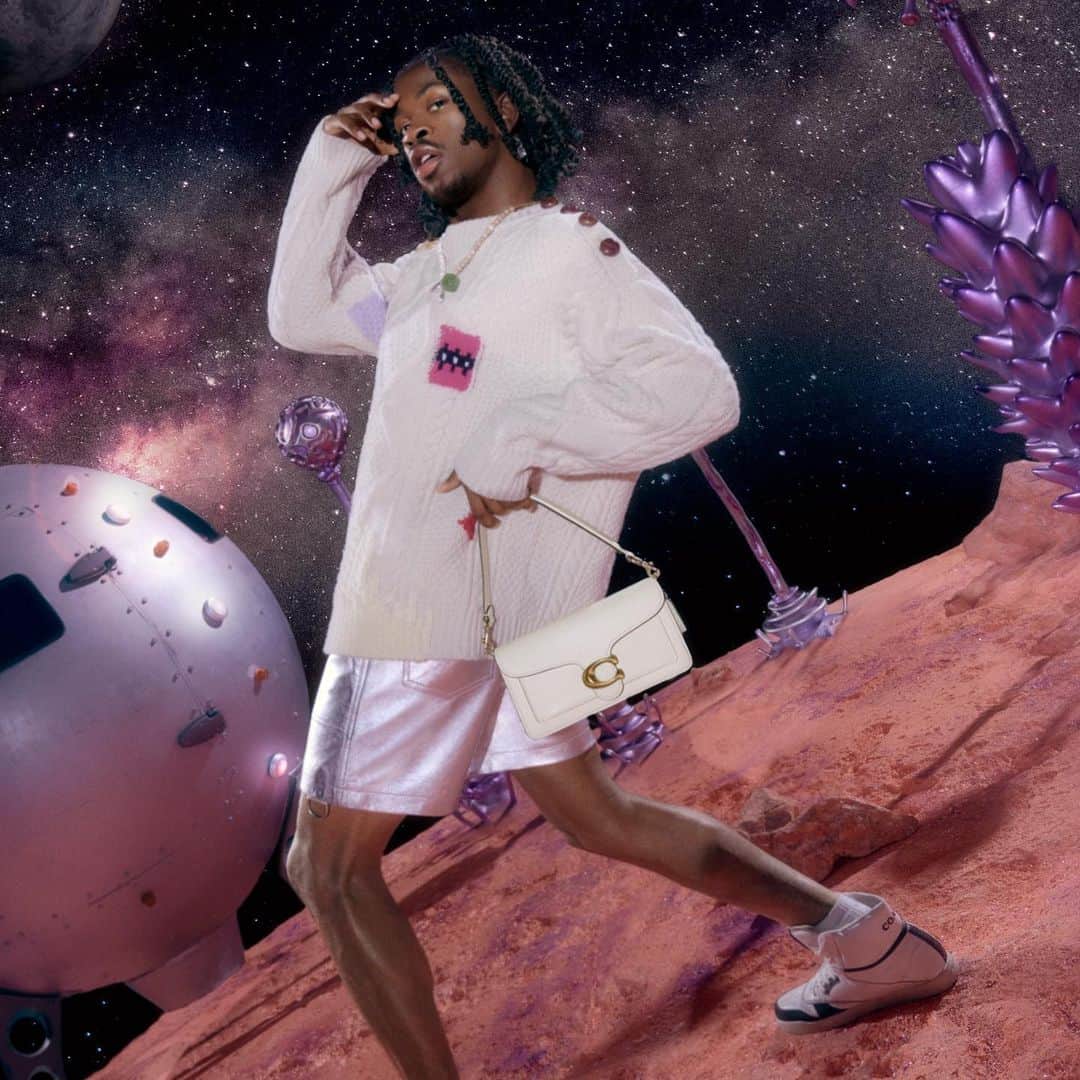 Saks Fifth Avenueのインスタグラム：「Take it from @lilnasx, the iconic @coach Tabby bag is the key to out-of-this-world style. 🪐 Tap or head to the link in our bio to shop. #Saks」